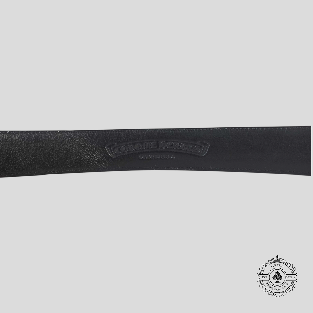 Chrome Hearts Silver Roller Belt in Black