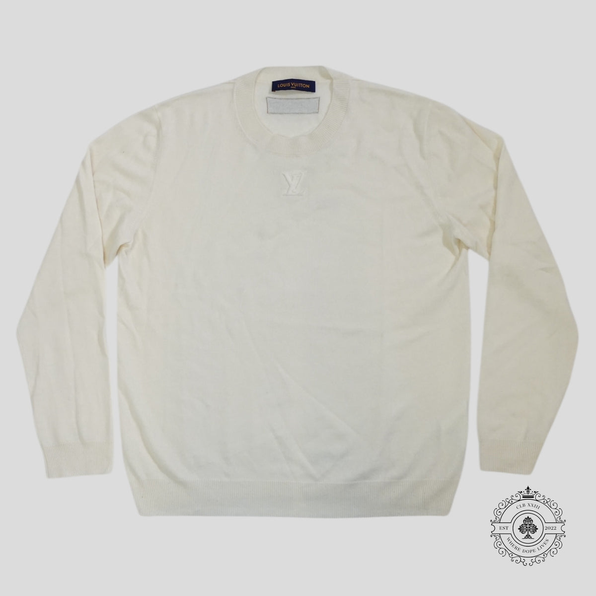 Louis Vuitton LV Cashmere Sweater in Cream