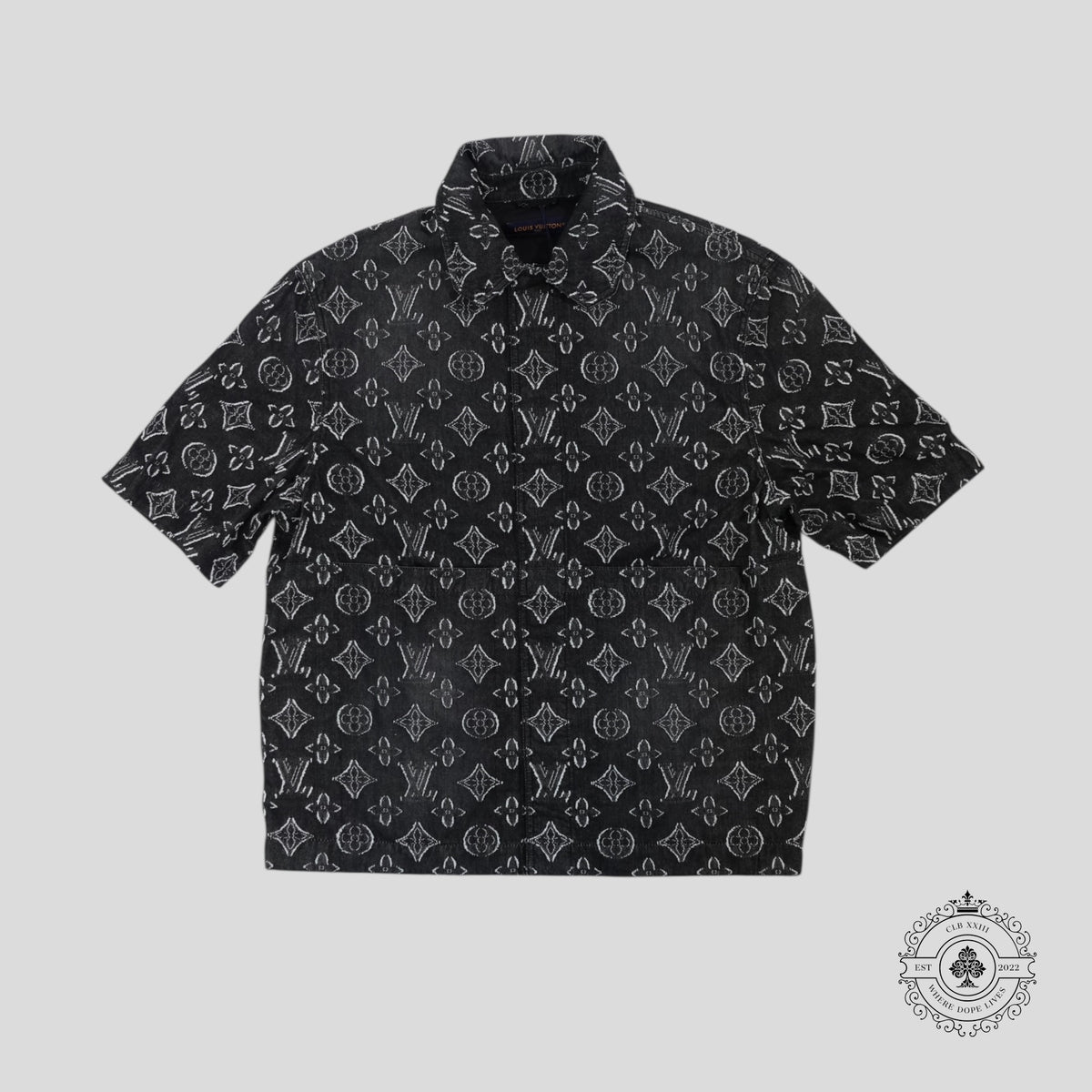 Louis Vuitton Monogram Chambray Shirt in Grey