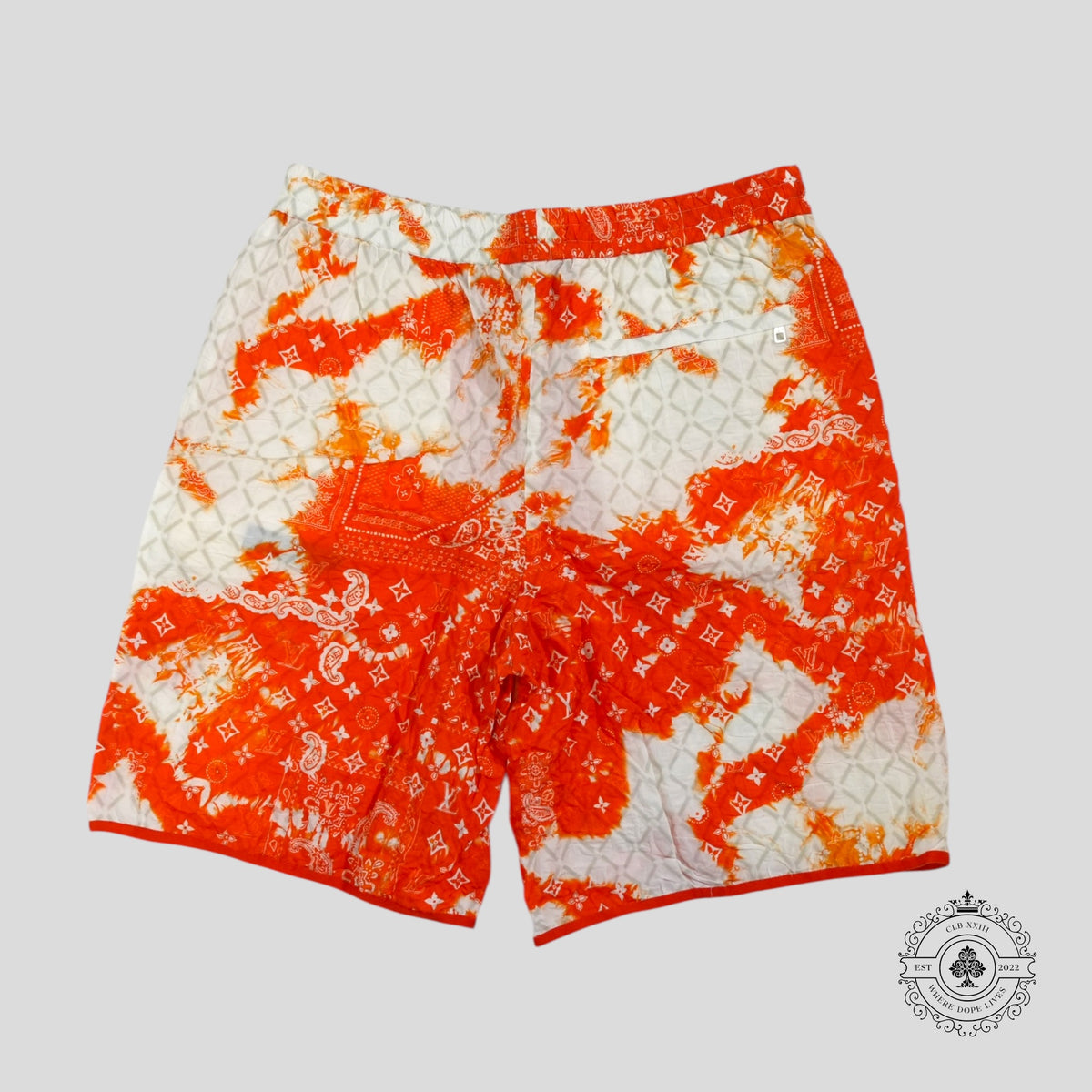 Louis Vuitton Bandana Track Shorts in Orange