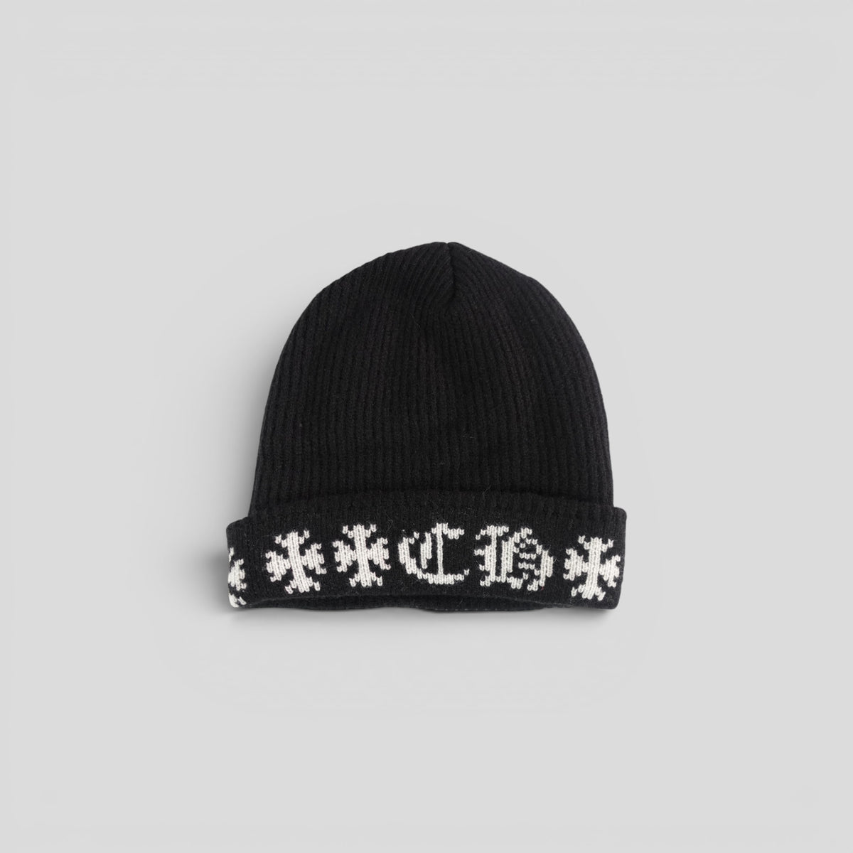 Chrome Hearts Big Daddy Cashmere Beanie in Black