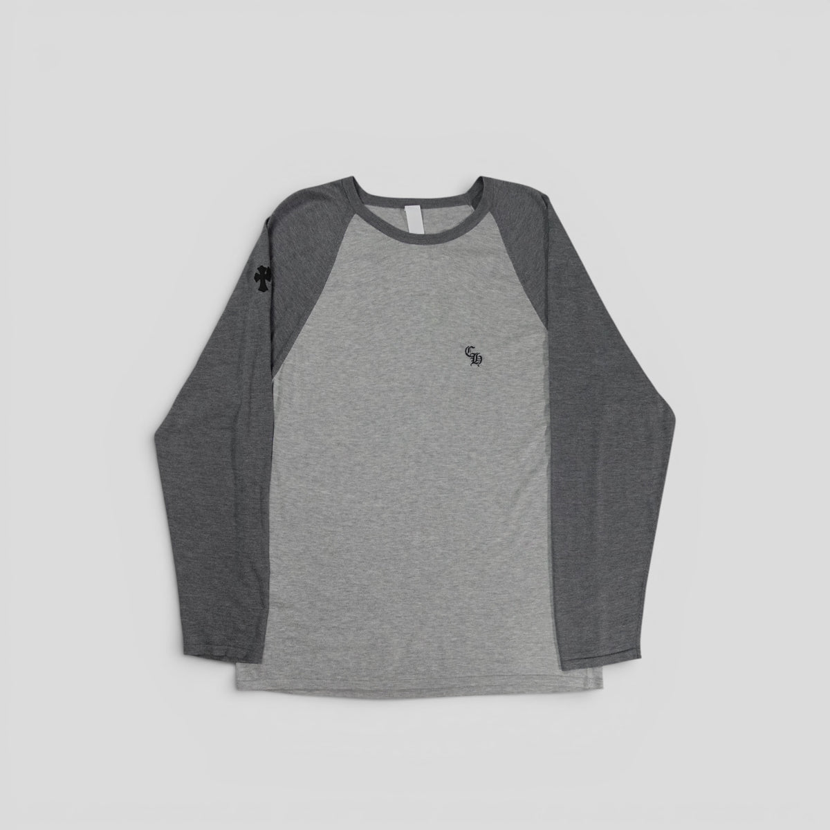 Chrome Hearts Silk Blend Cross Patch Shirt in Grey