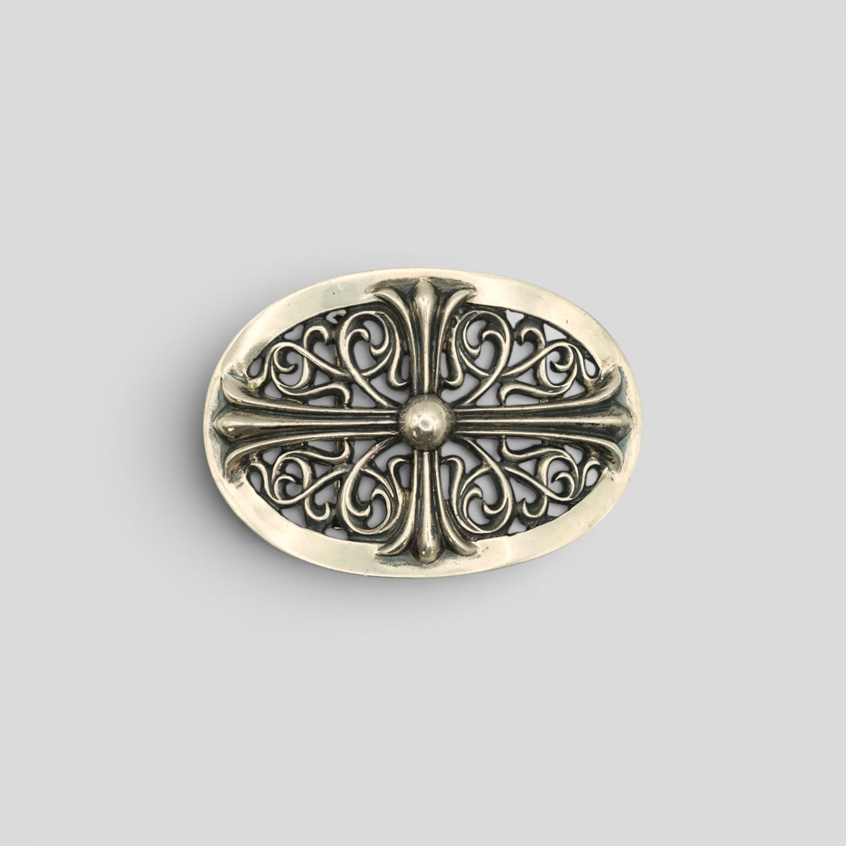 Chrome Hearts XL Oval Buckle in Silver