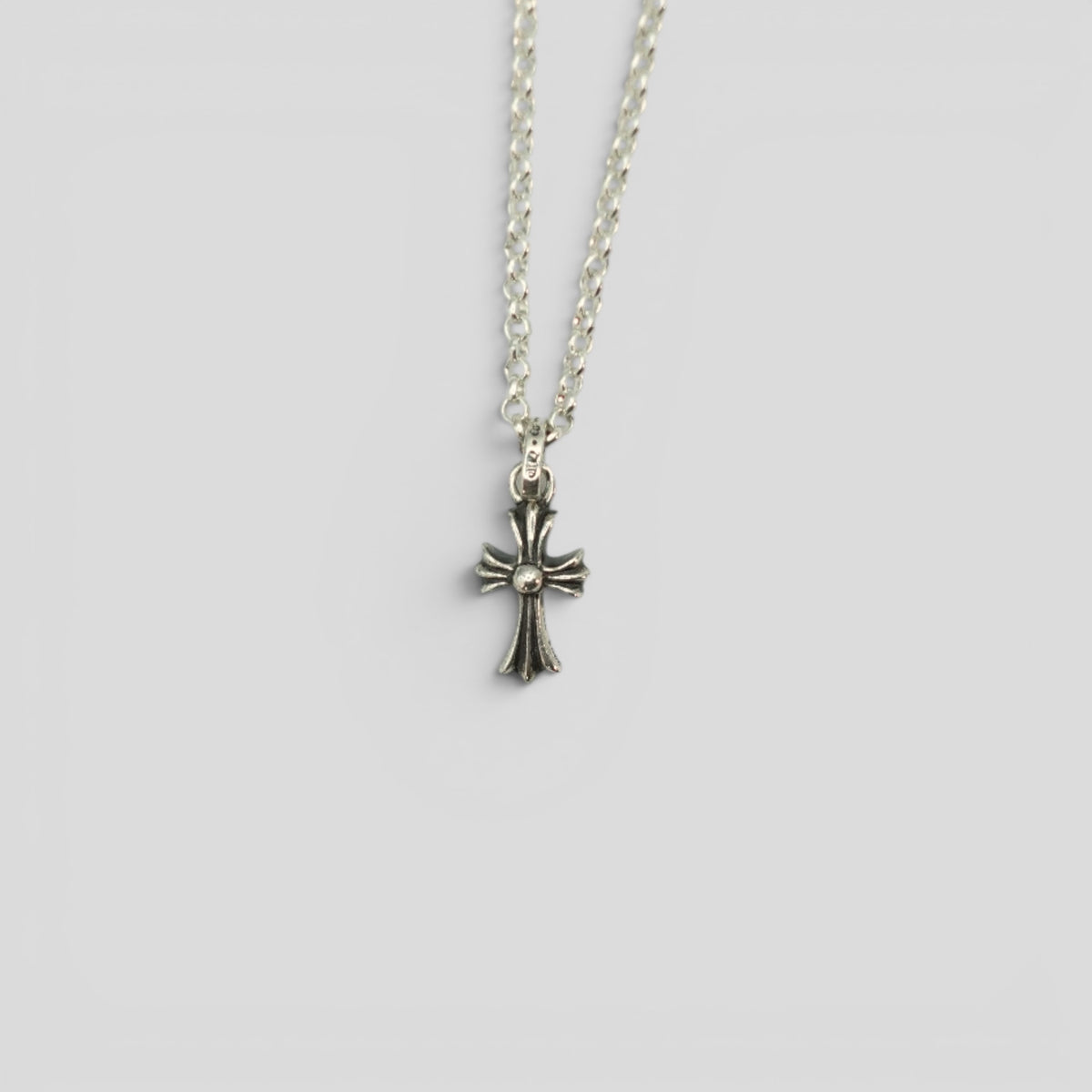Chrome Hearts Diamond Baby Fat With 18" Roll Chain