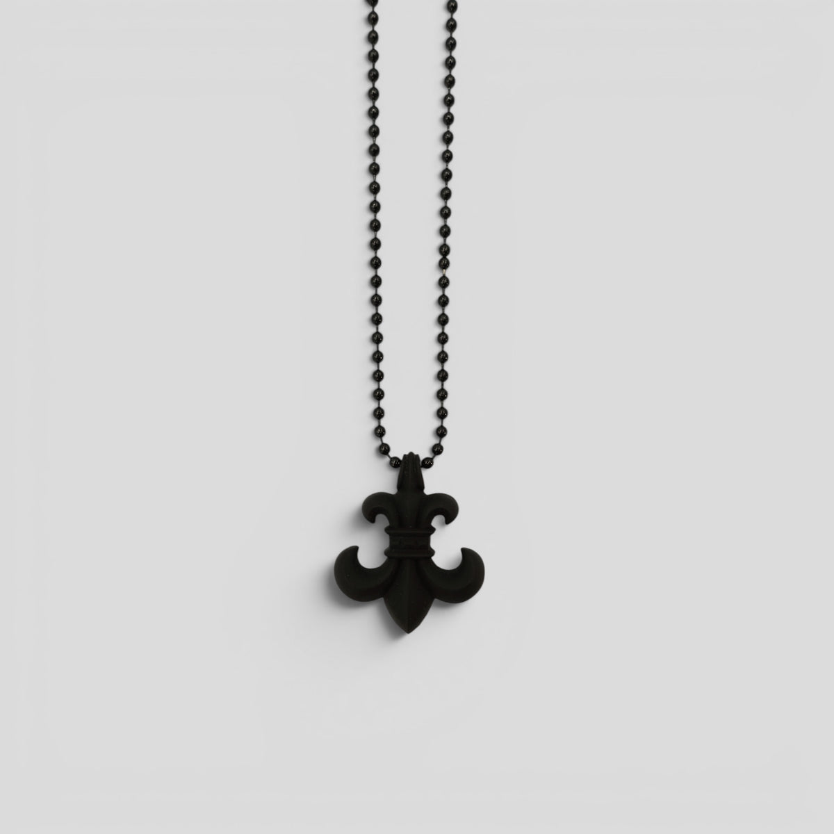 Chrome Hearts Silicone Fleur Necklace in Black