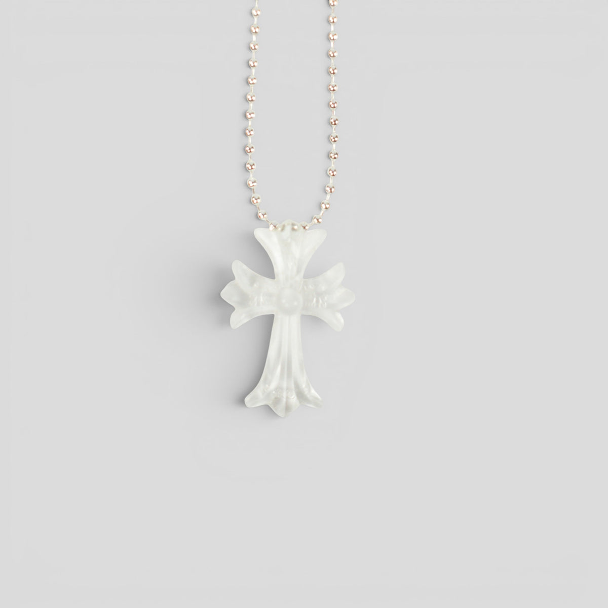 Chrome Hearts Silicone Cross Necklace in Clear
