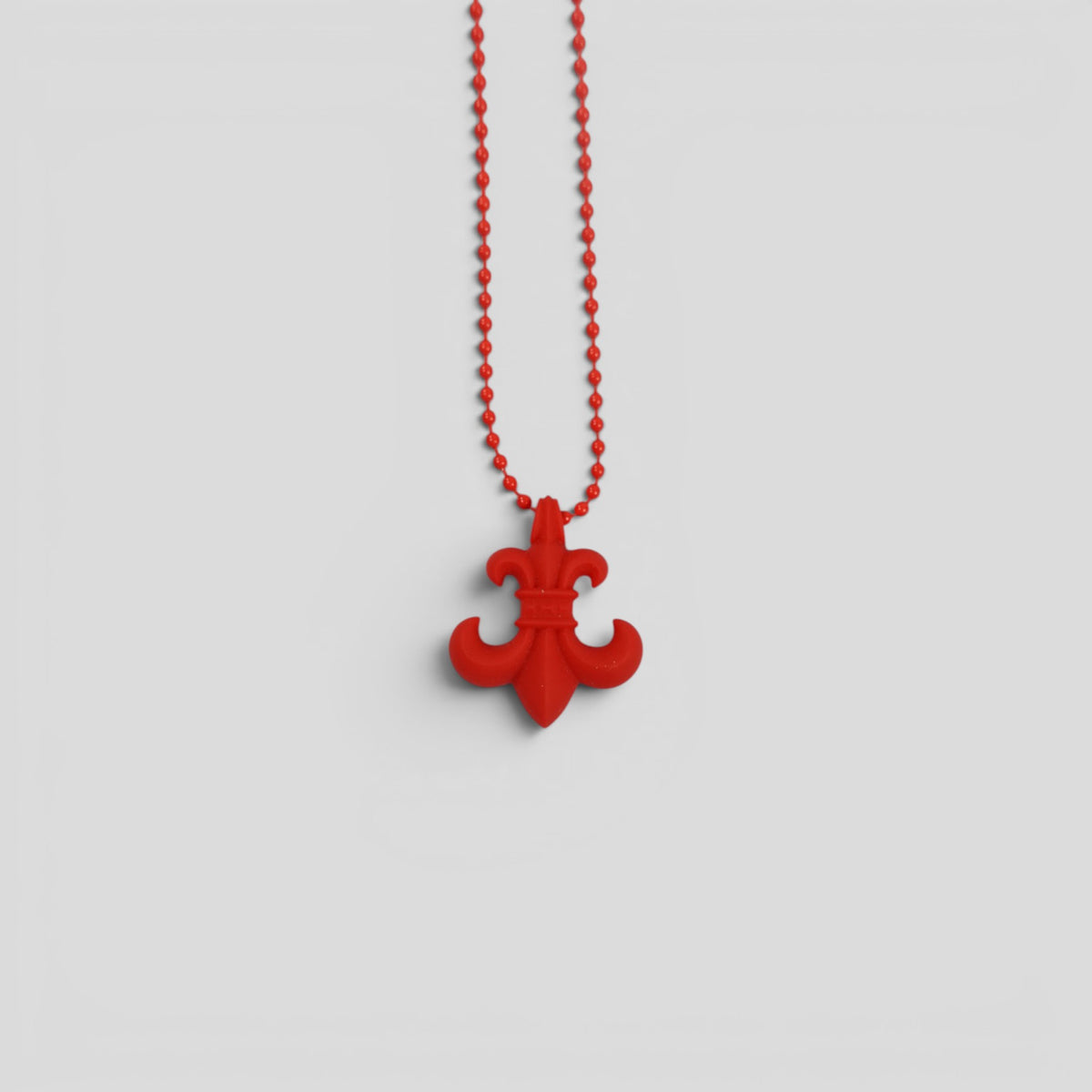 Chrome Hearts Silicone Fleur Necklace in Red