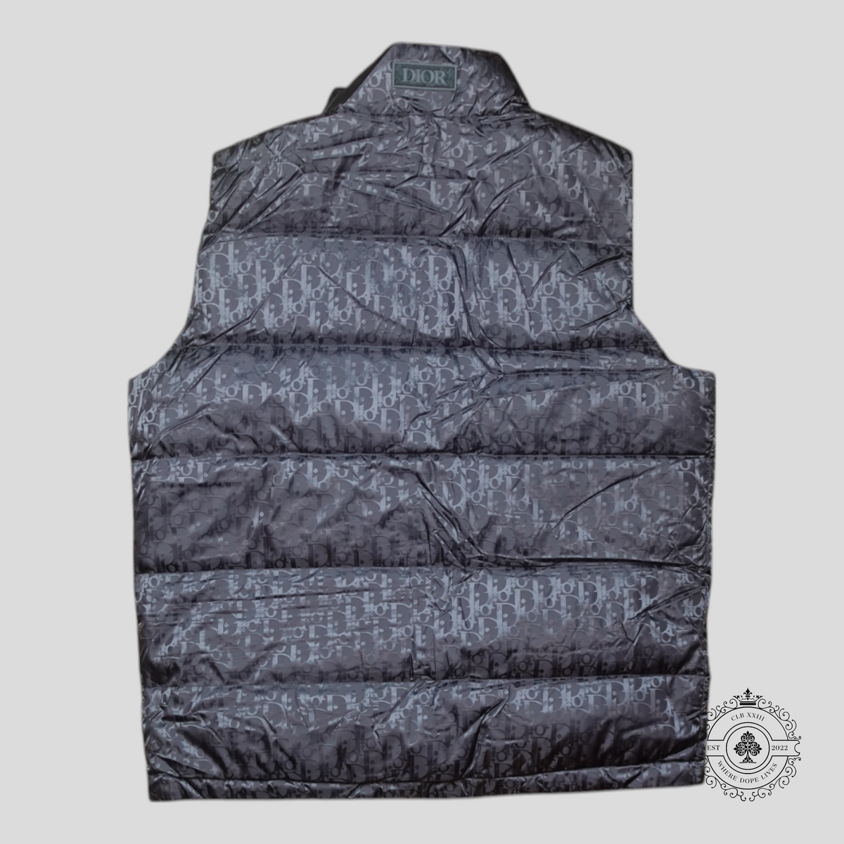 Dior Oblique Padded Vest Jacket in Grey