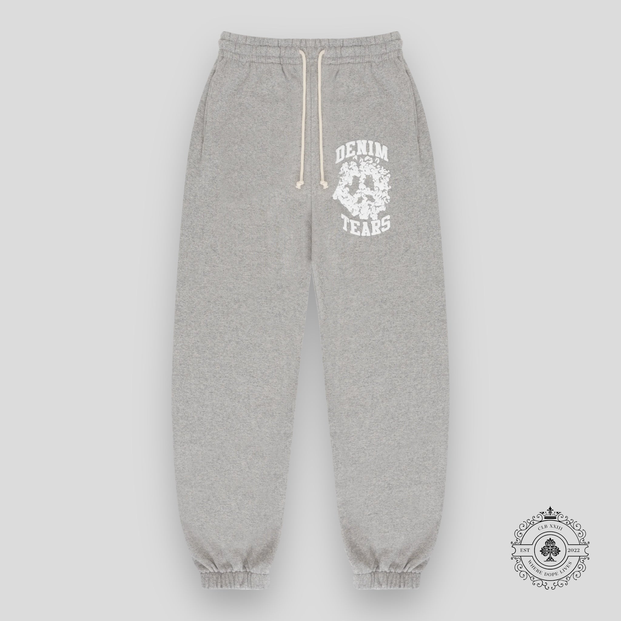 Denim Tears University Sweatpants in Grey