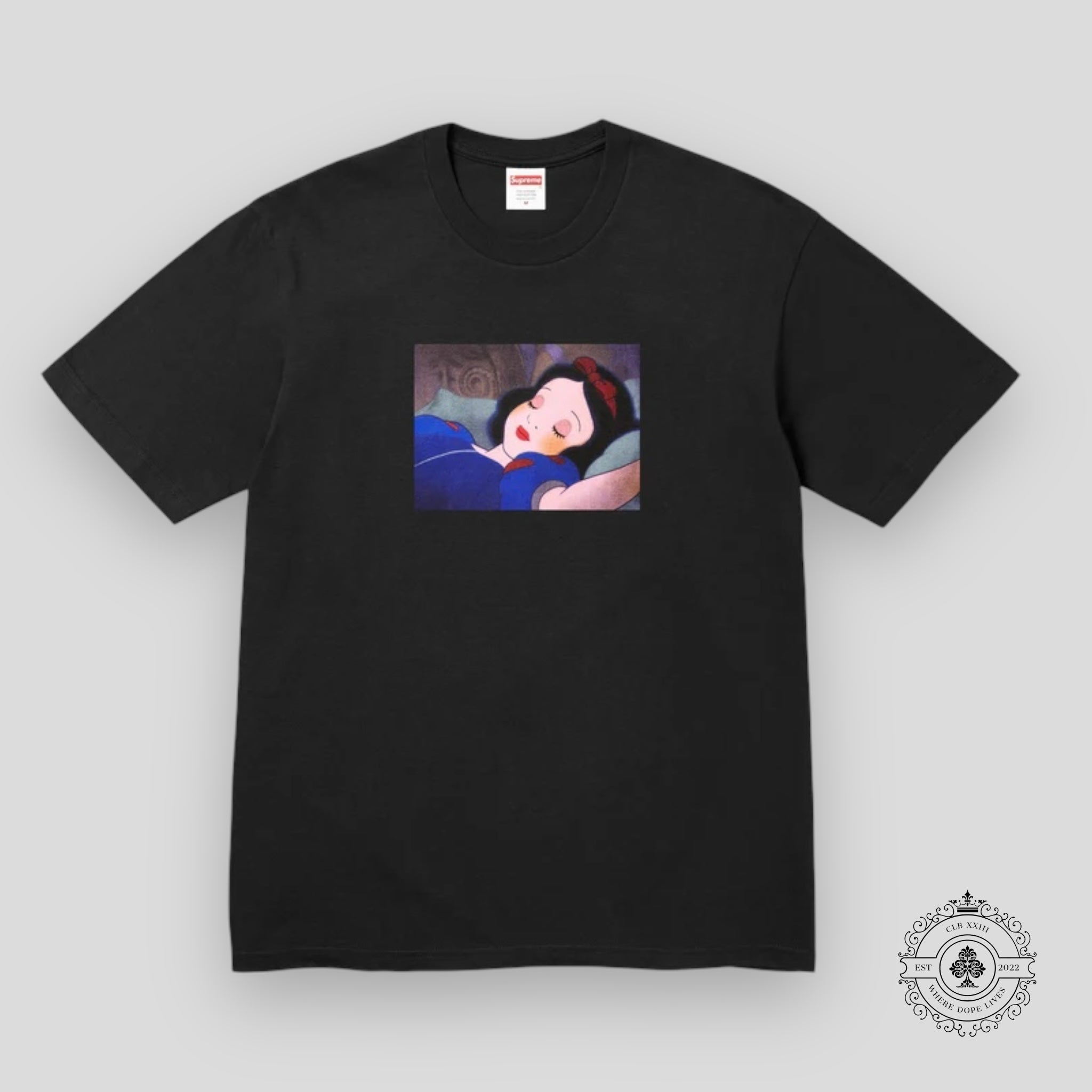 Supreme Snow White Tee in Black