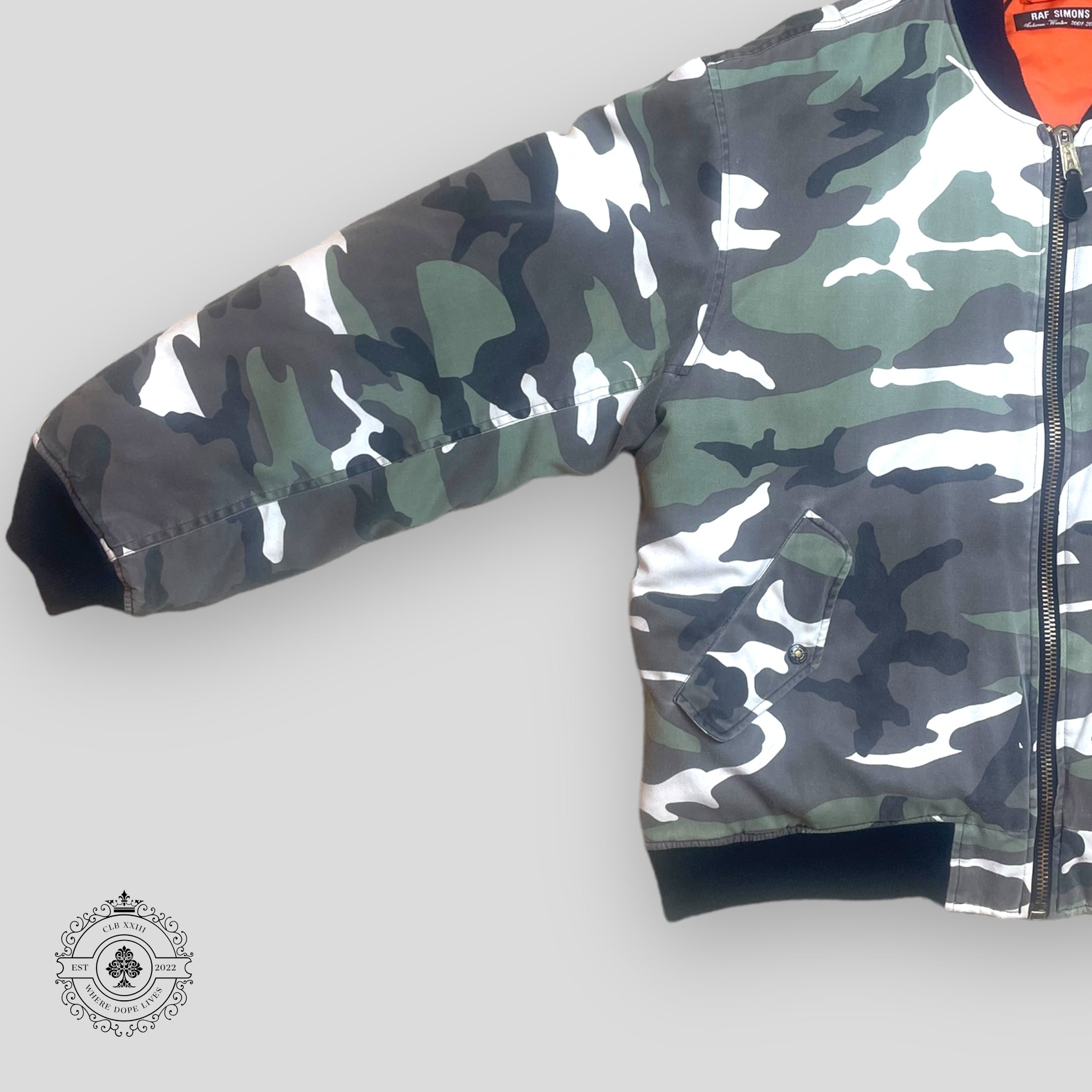 Raf Simons Riot Riot Riot Jacket in Snow Camo