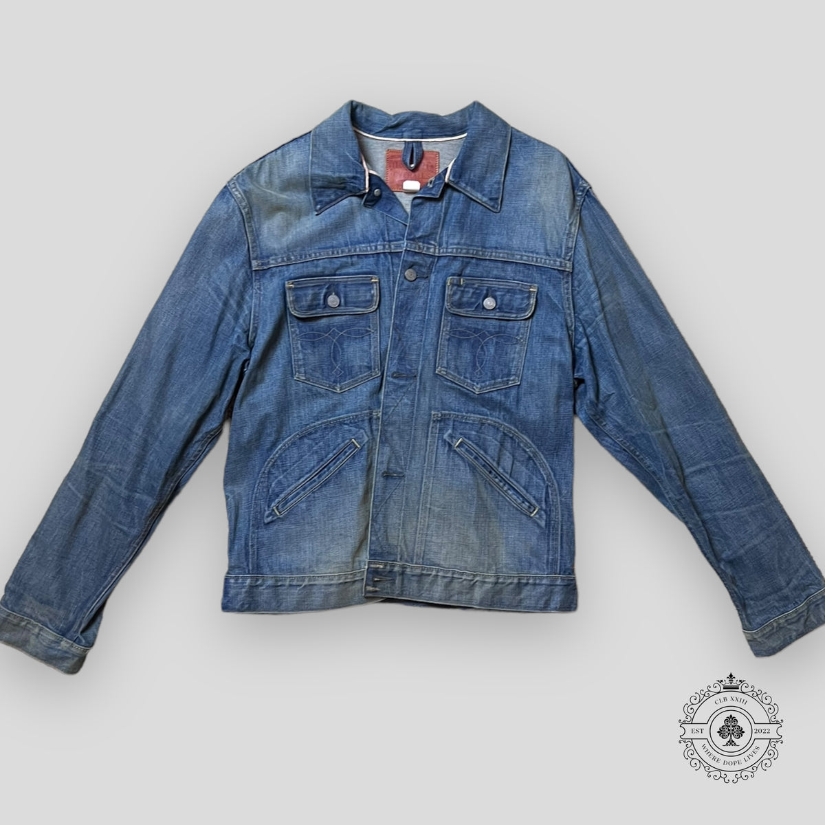 RRL Roper Type II Selvedge Denim Jacket in Blue Wash