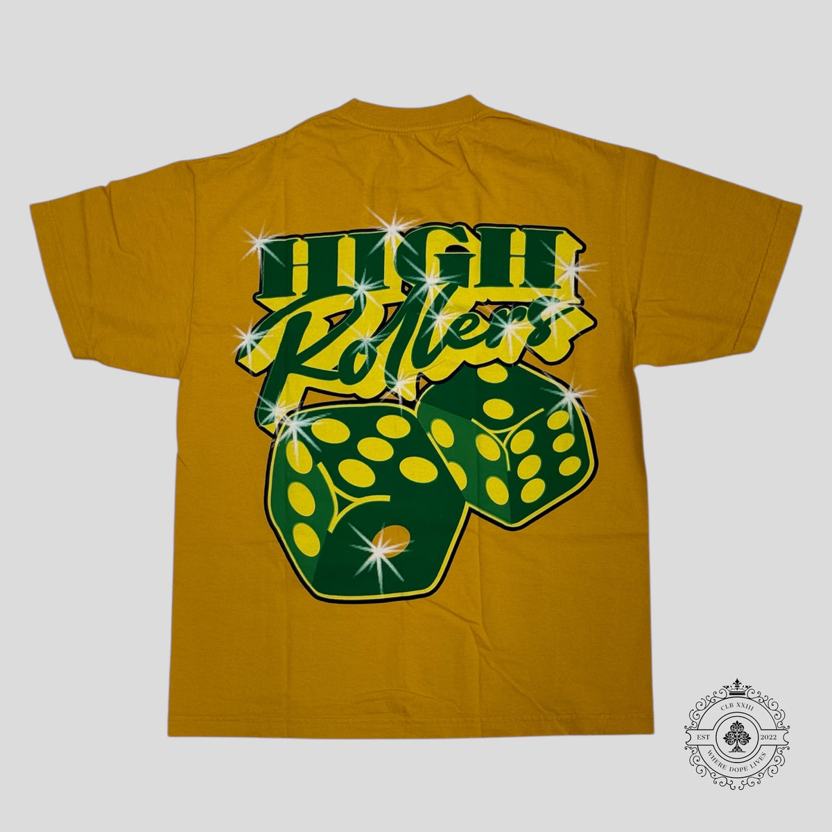 High Rollers 777 Tee in Yellow