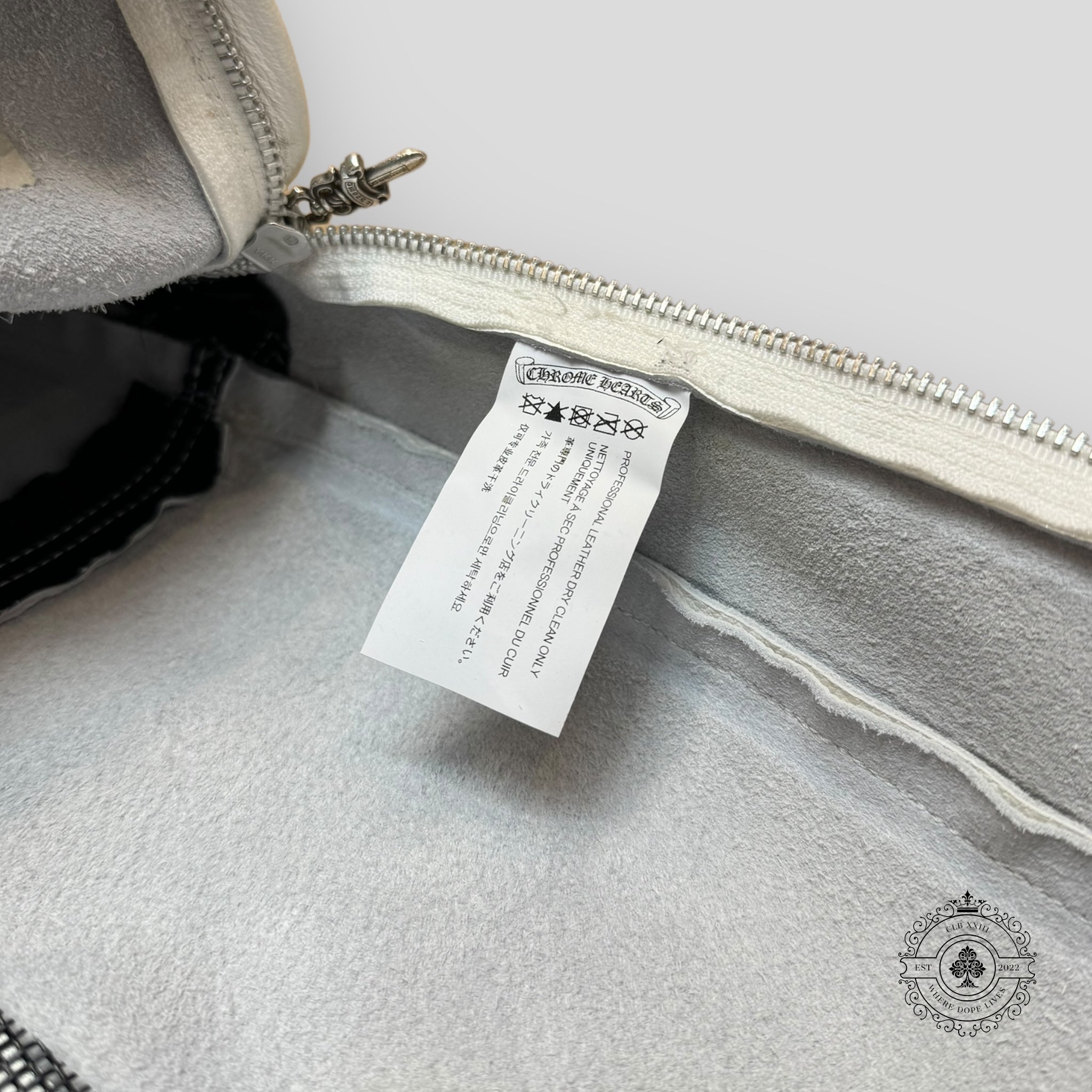 Chrome Hearts Oversized Leather Cross Bean Bag Chair