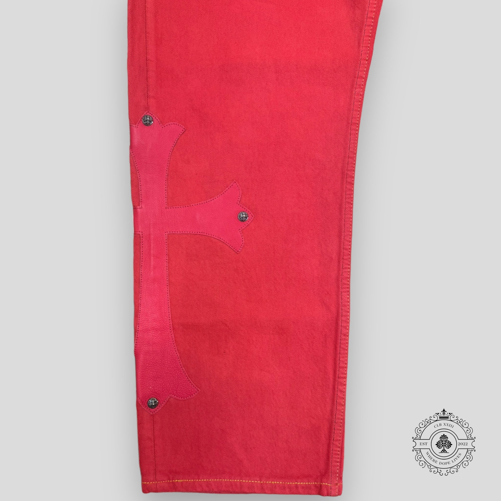 Chrome Hearts Red Cross Patch Jeans