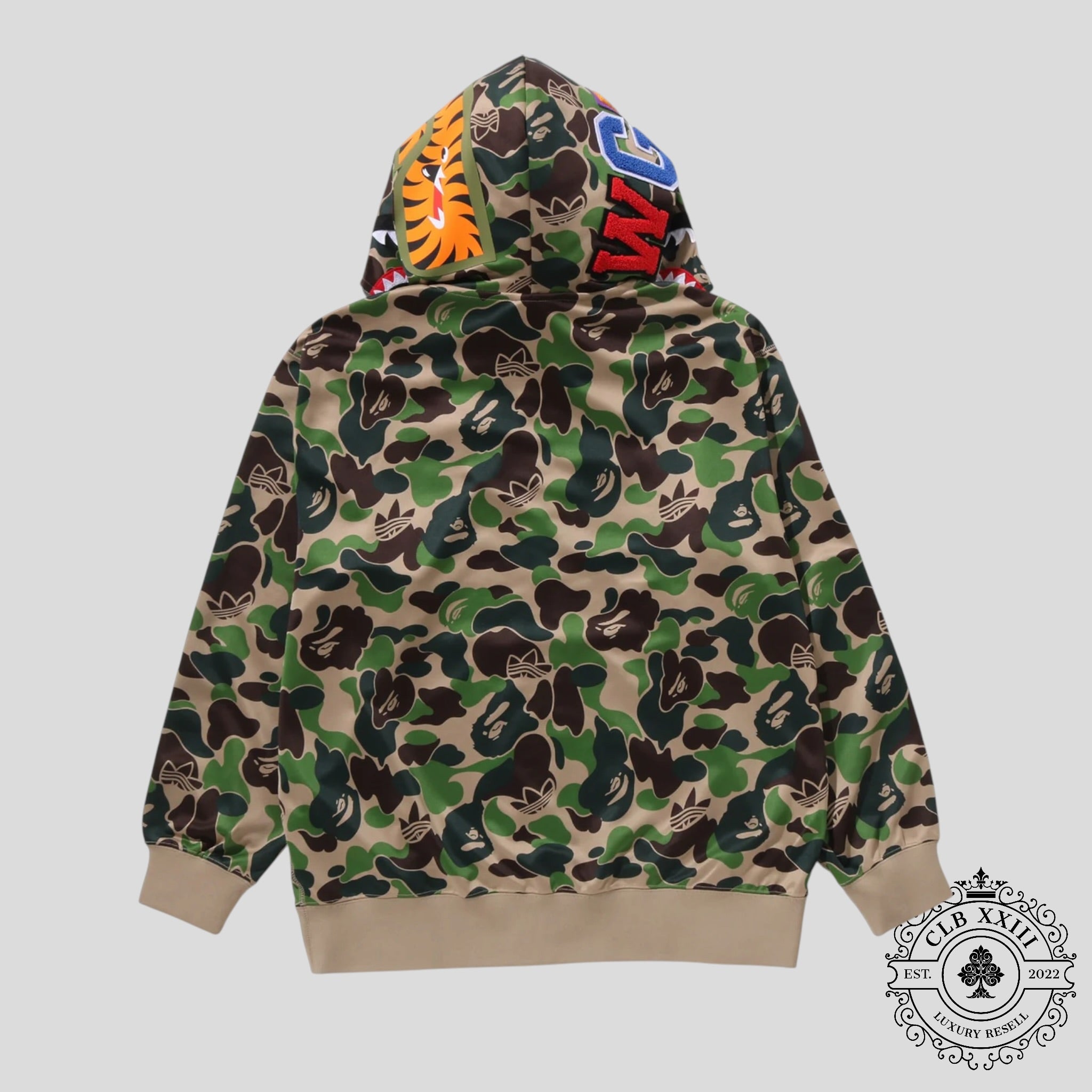 Adidas x BAPE Relaxed Fit Track Camo Shark Full Zip Hoodie