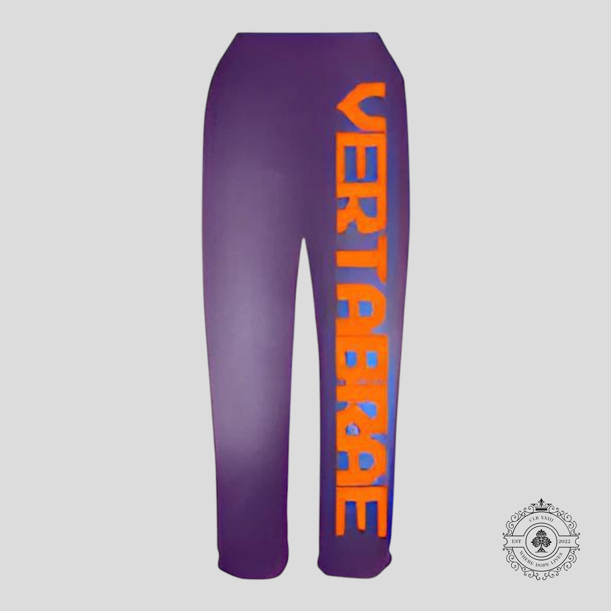 VERTABRAE Sweatpants Washed Purple/Orange
