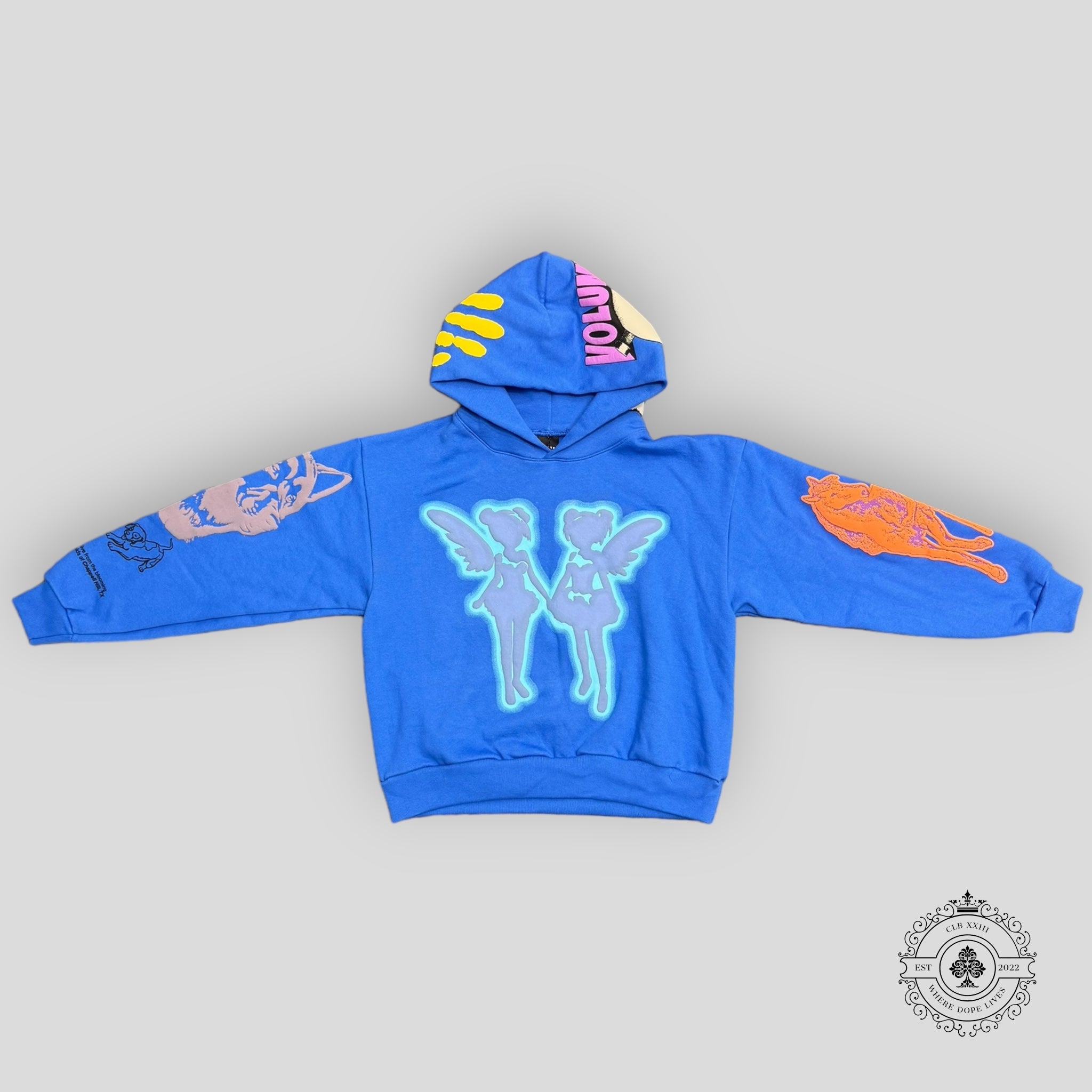 Drake For All The Dogs Hoodie in Blue