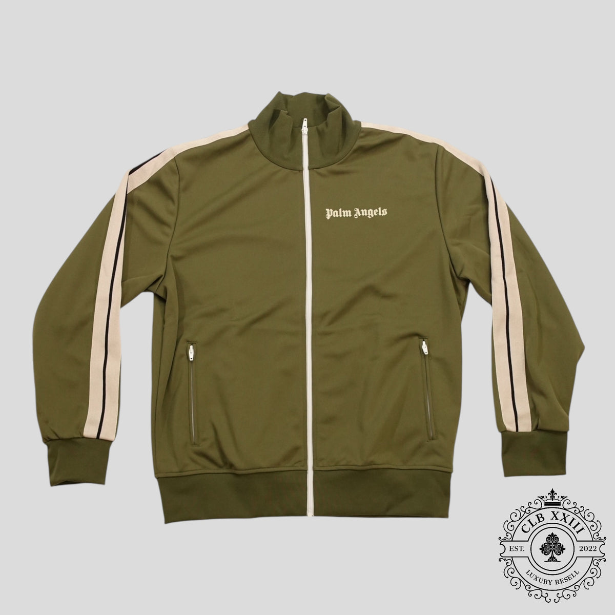 Palm Angels Classic Track Jacket in Military Green