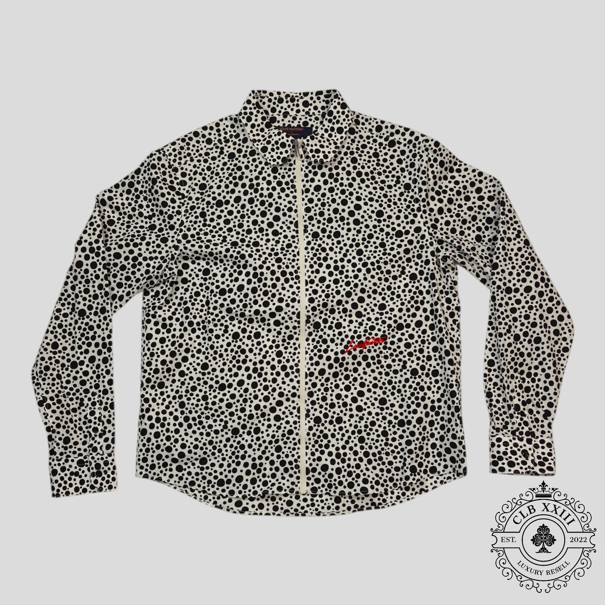 Louis Vuitton Infinity Dots Zipped Shirt in White