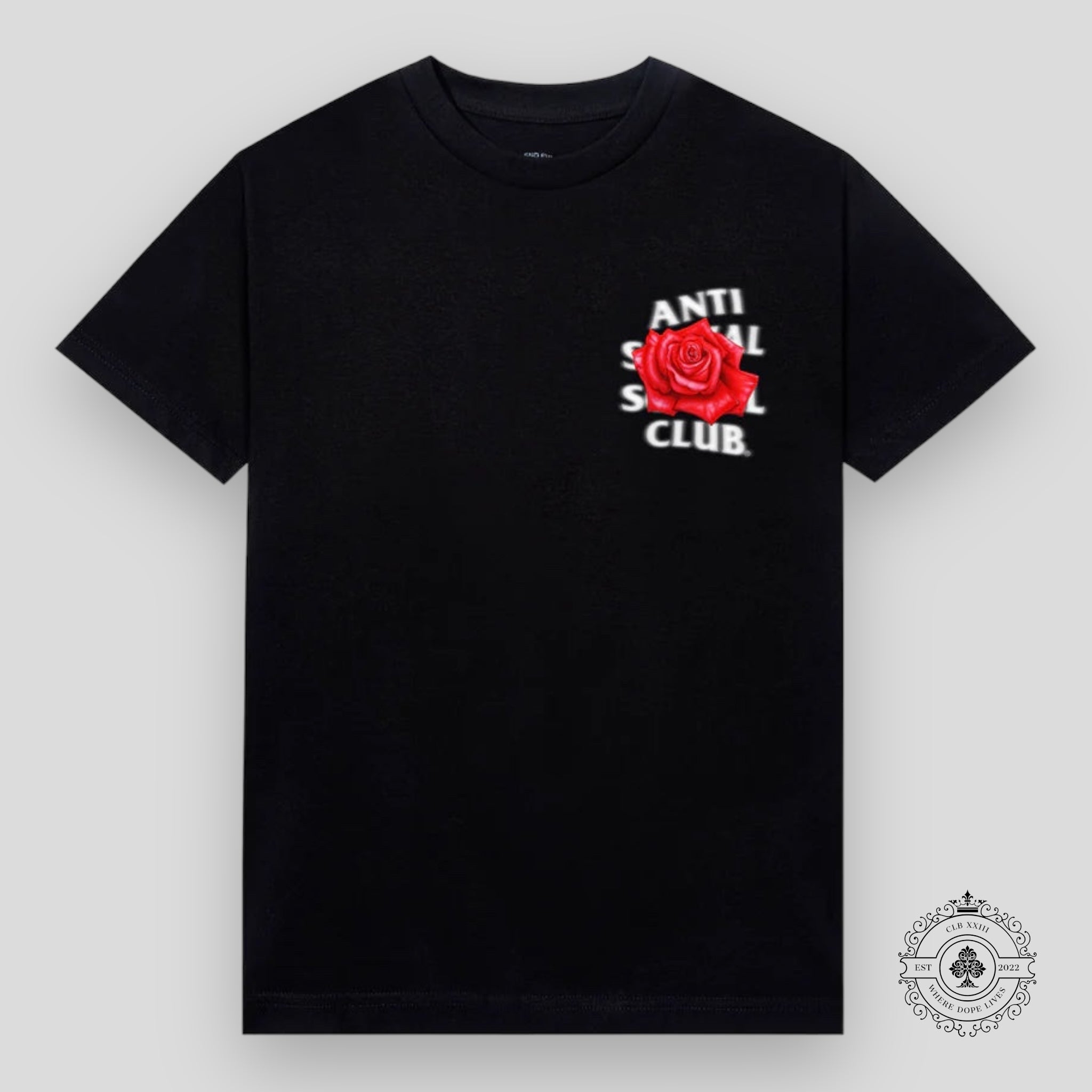 Anti Social Social Club Roses Are Red Tee in Black