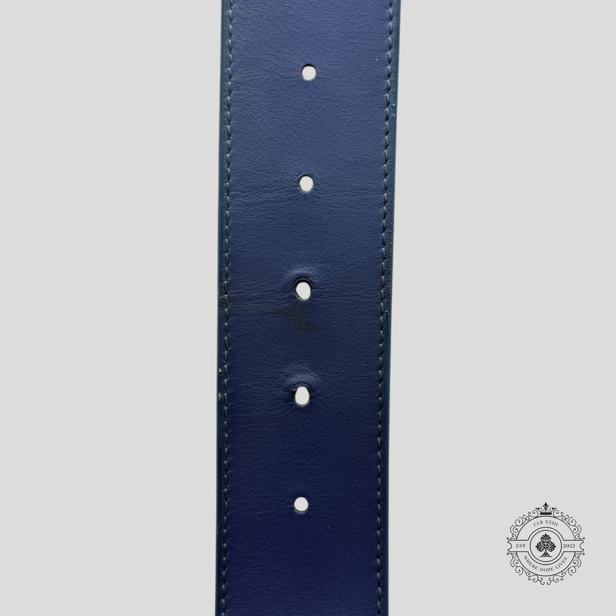 Louis Vuitton LV Initials Reversible Belt in Navy Blue