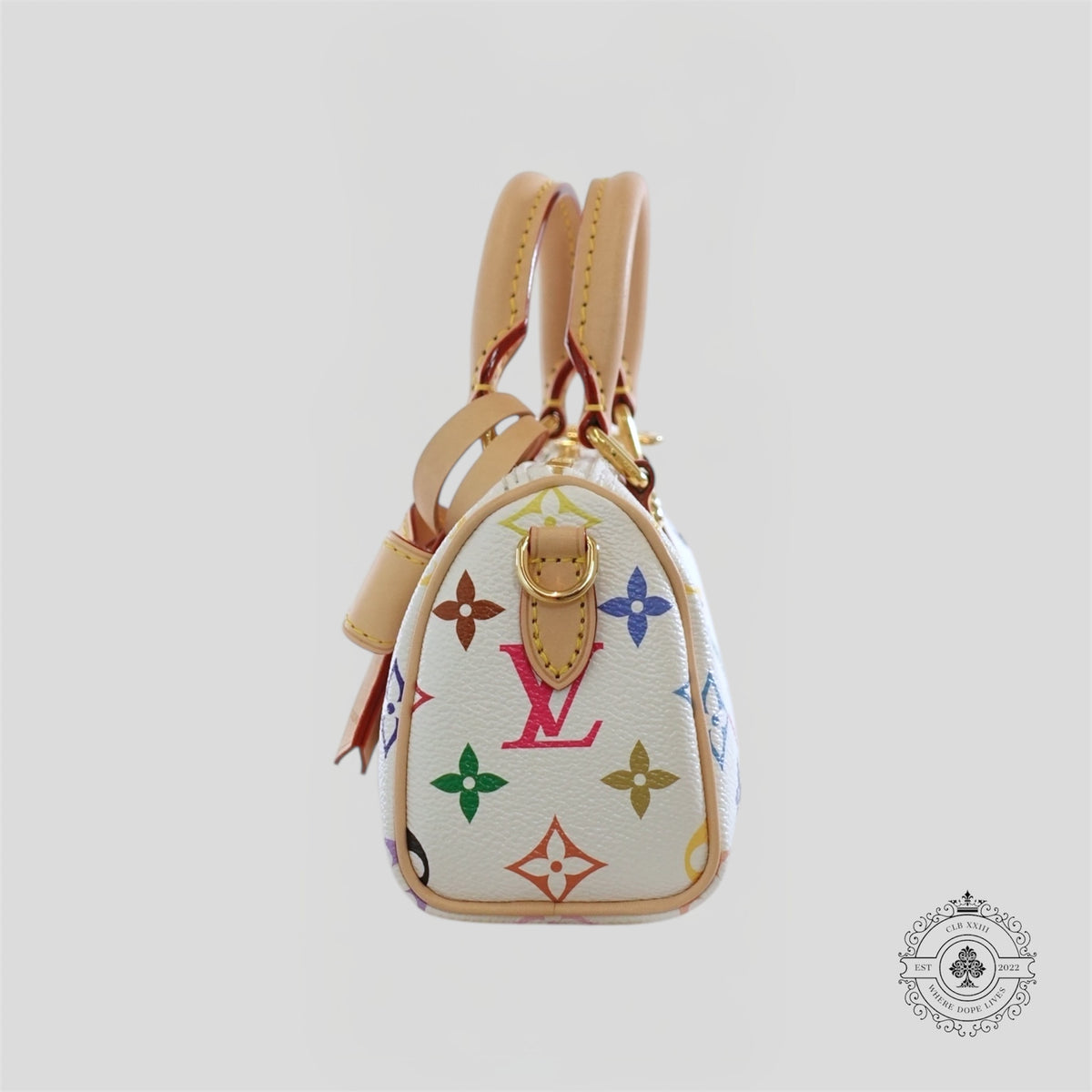 Louis Vuitton x Takashi Murakami Nano Speedy in White