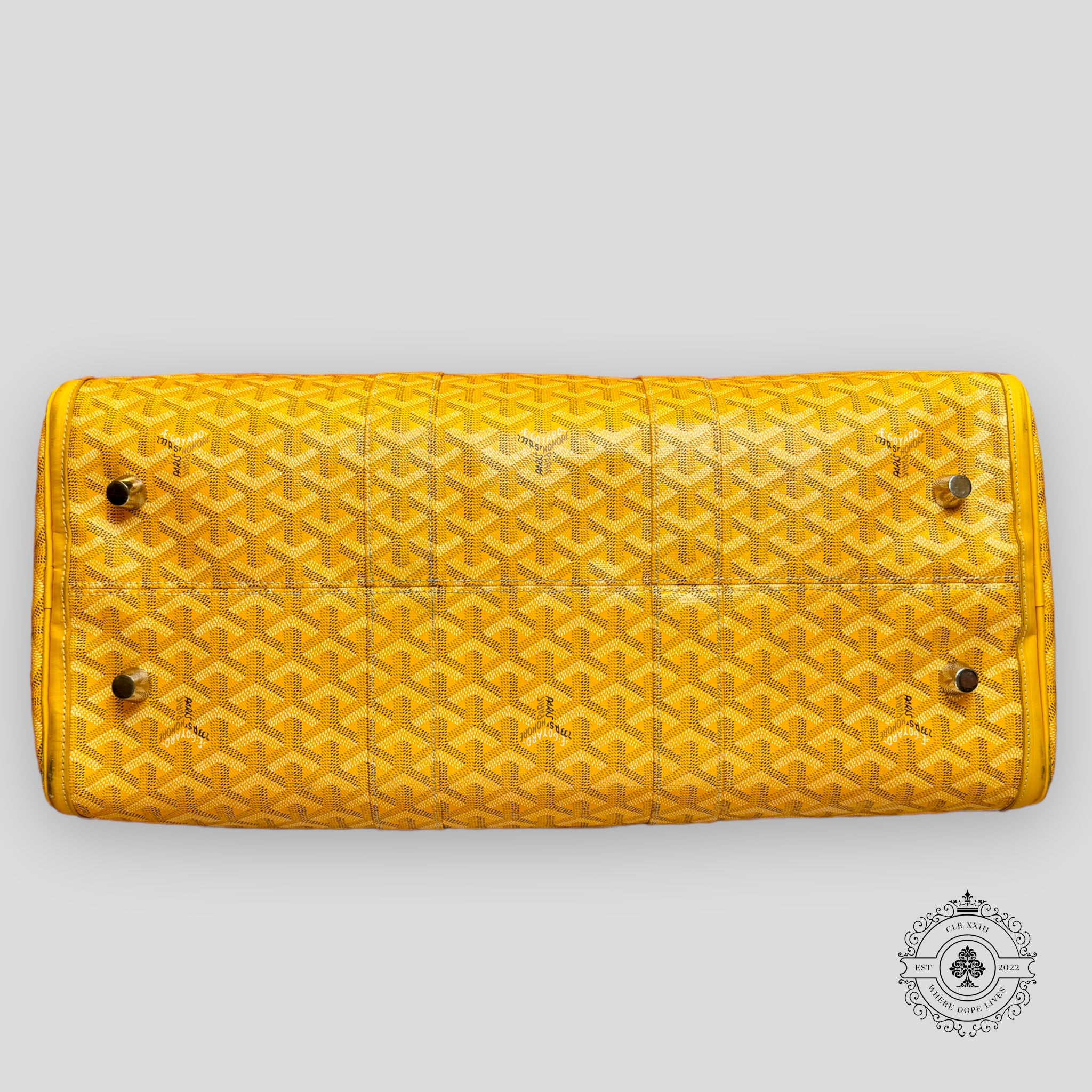 Goyard Croisiere 45 Travel Bag in Yellow