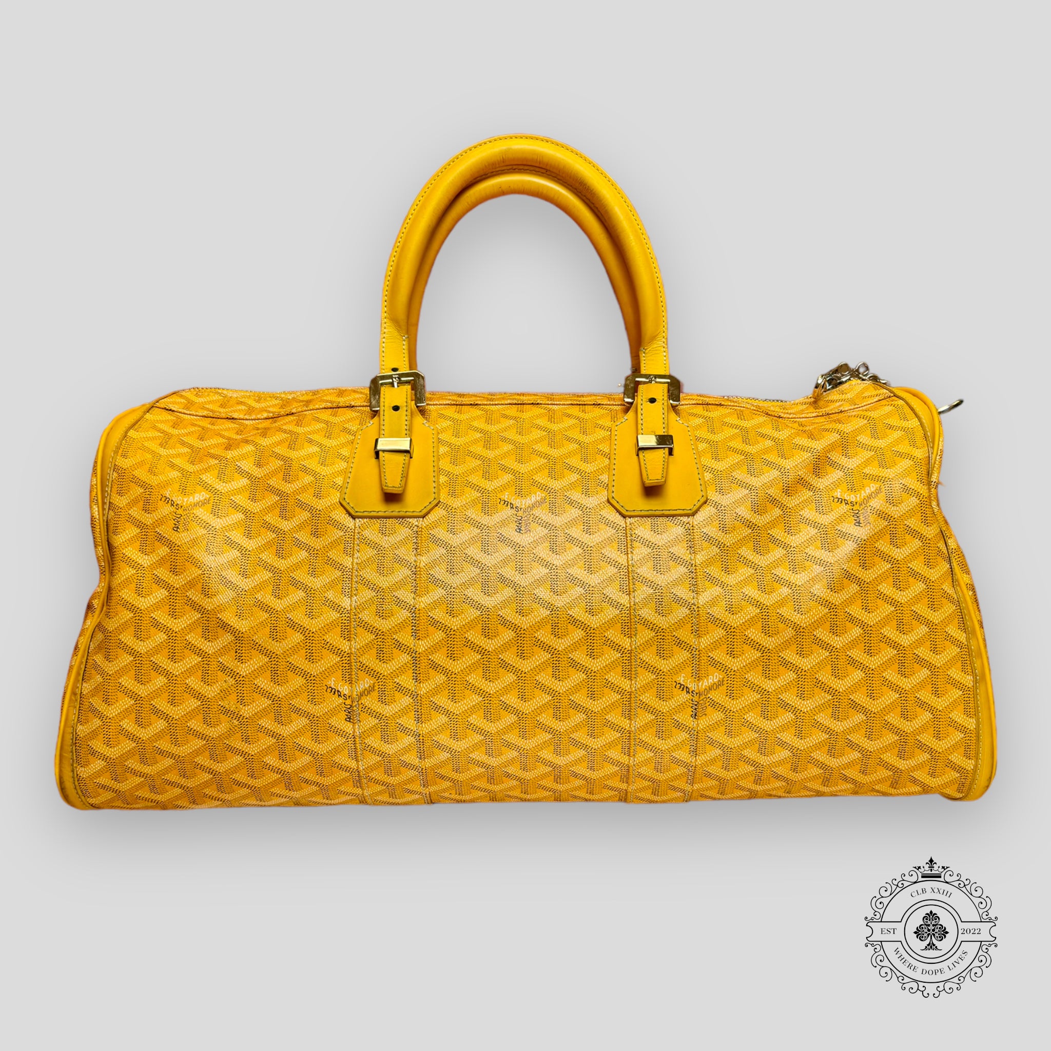 Goyard Croisiere 45 Travel Bag in Yellow