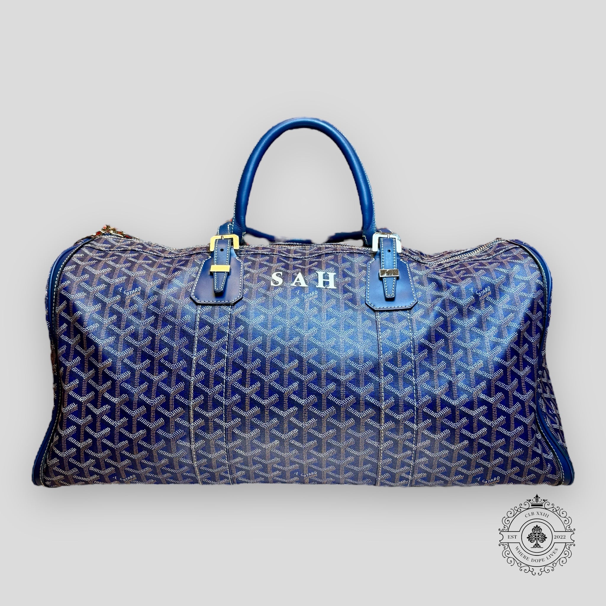 Goyard Croisiere 50 Travel Bag in Navy Blue