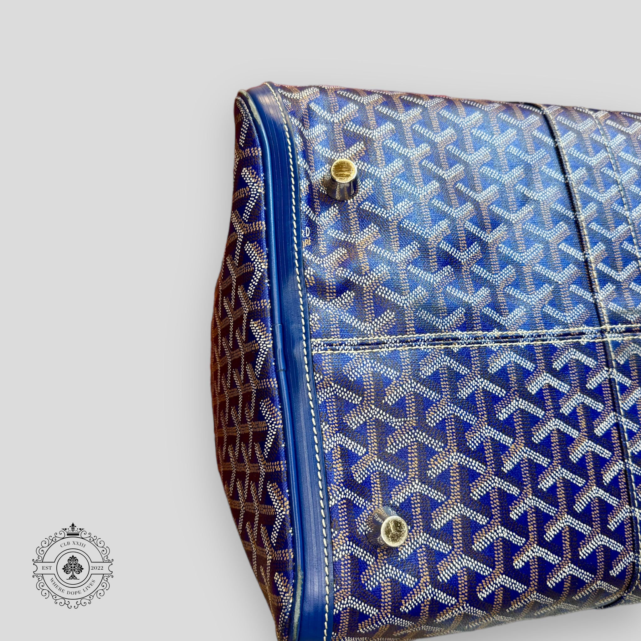 Goyard Croisiere 50 Travel Bag in Navy Blue