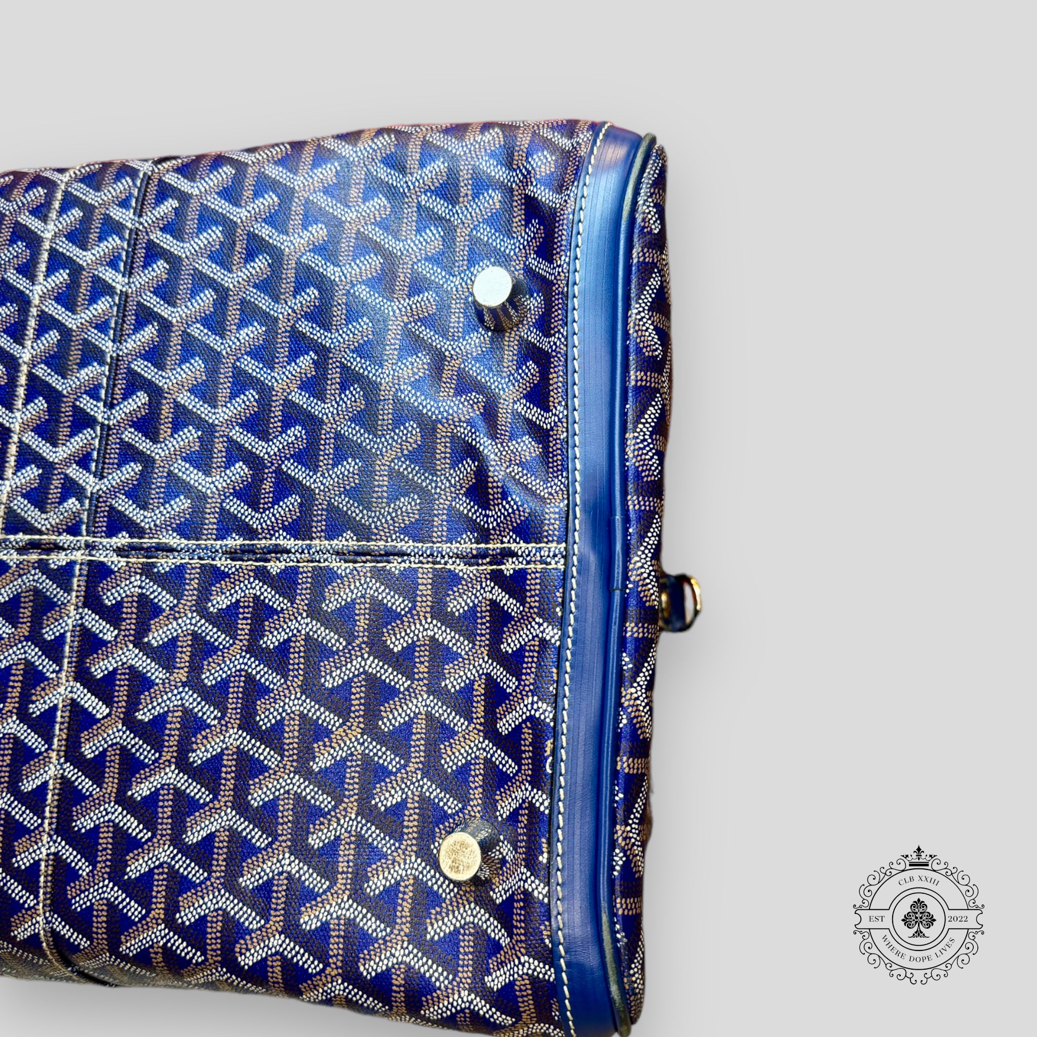 Goyard Croisiere 50 Travel Bag in Navy Blue