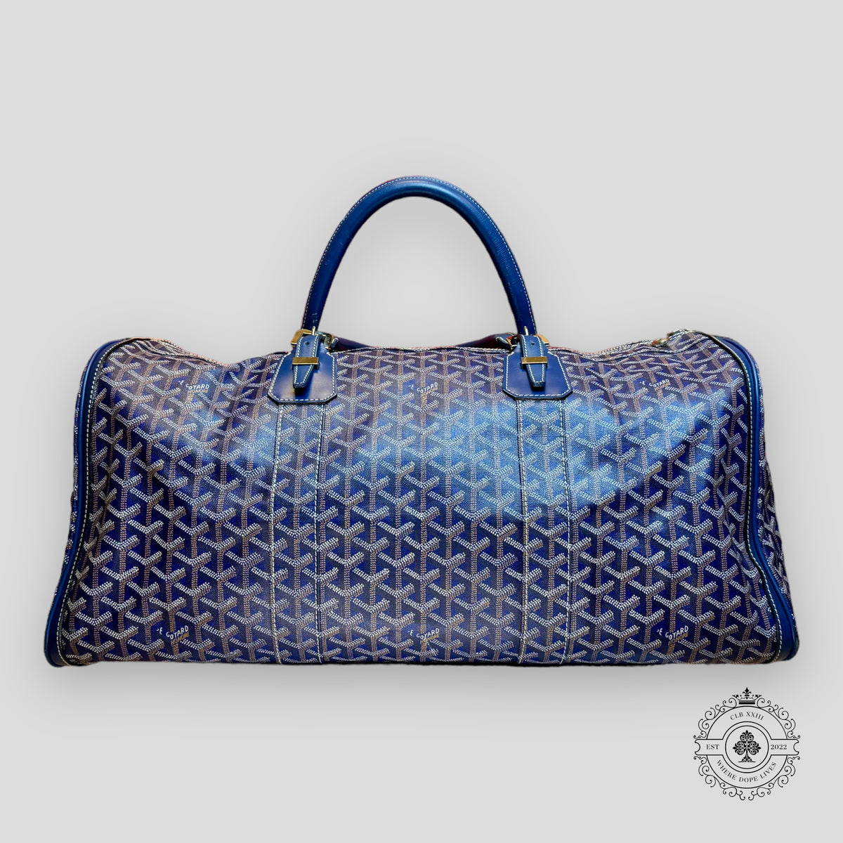 Goyard Croisiere 50 Travel Bag in Navy Blue