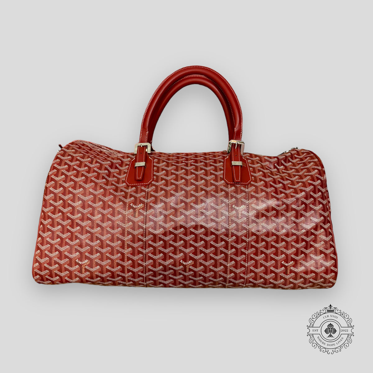 Goyard Croisiere 50 Travel Bag in Red