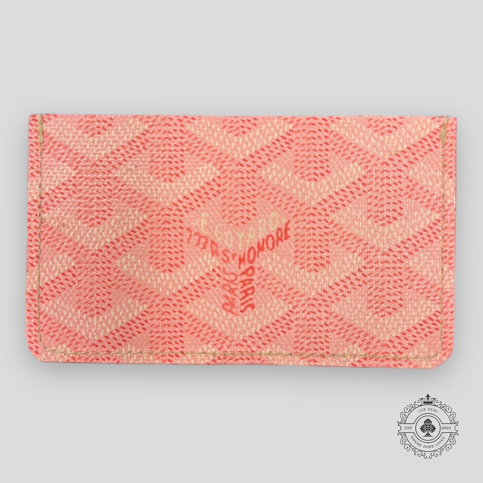 Goyard Goyardine Card/Cash Holder Wallet Pink