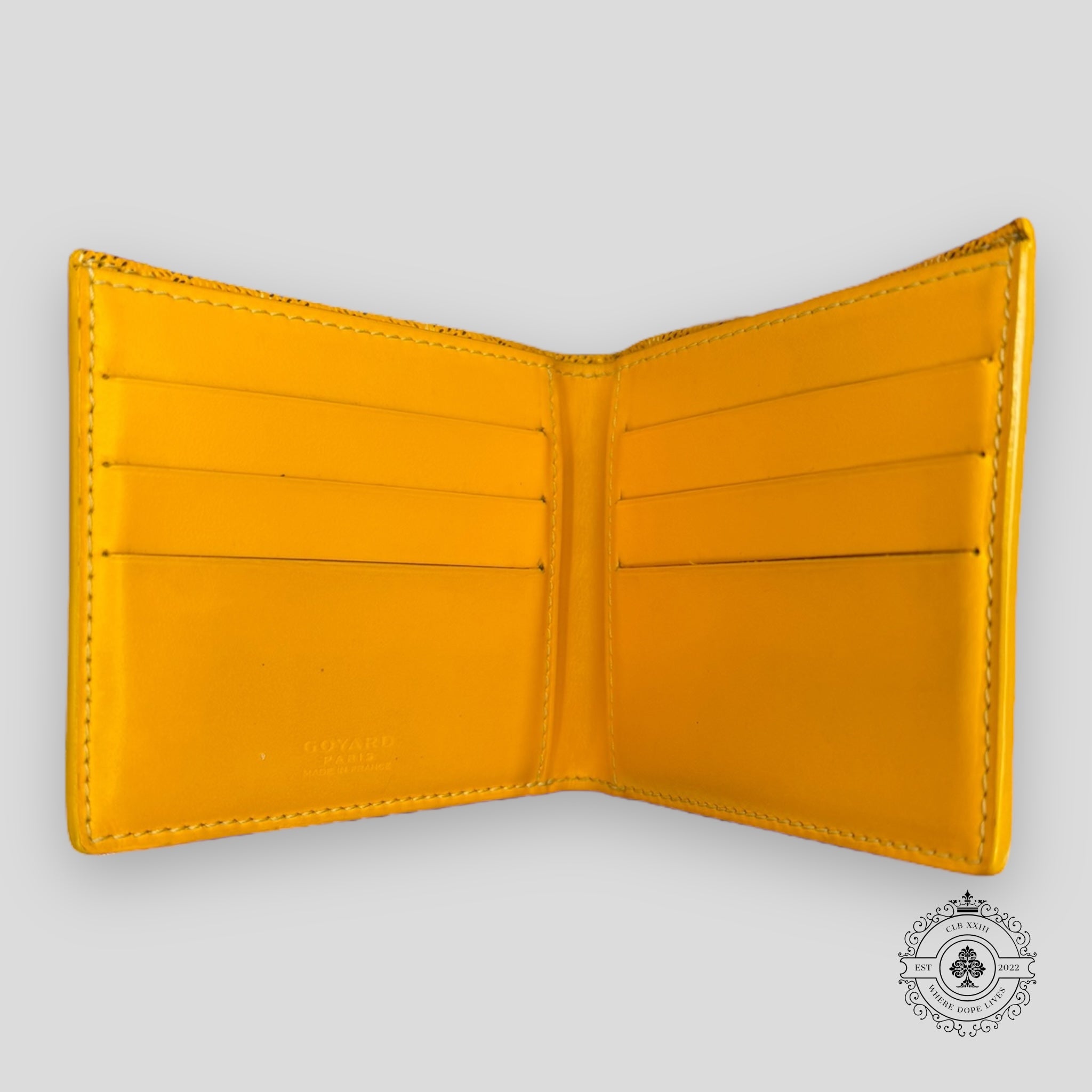Goyard Goyardine Victorie Bi-Fold Wallet in Yellow