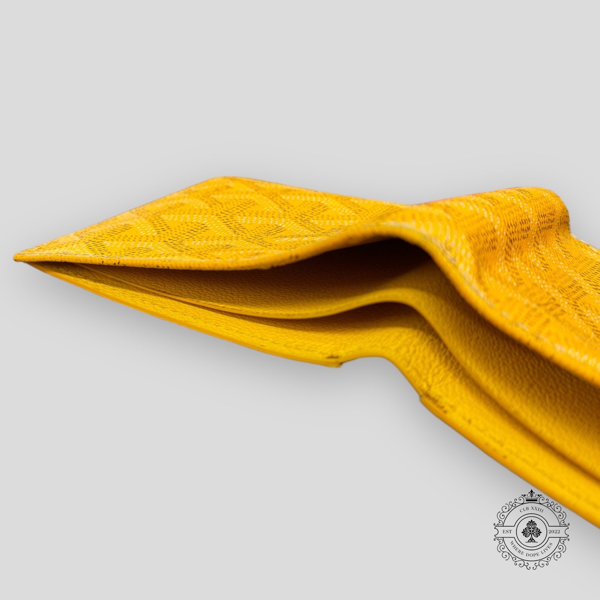 Goyard Goyardine Victorie Bi-Fold Wallet in Yellow