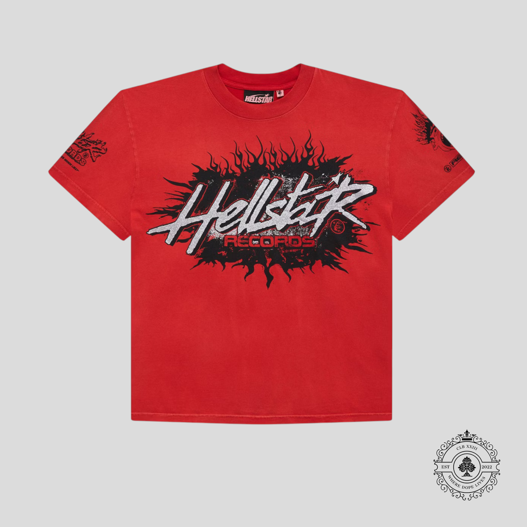 Hellstar Records Tee in Red