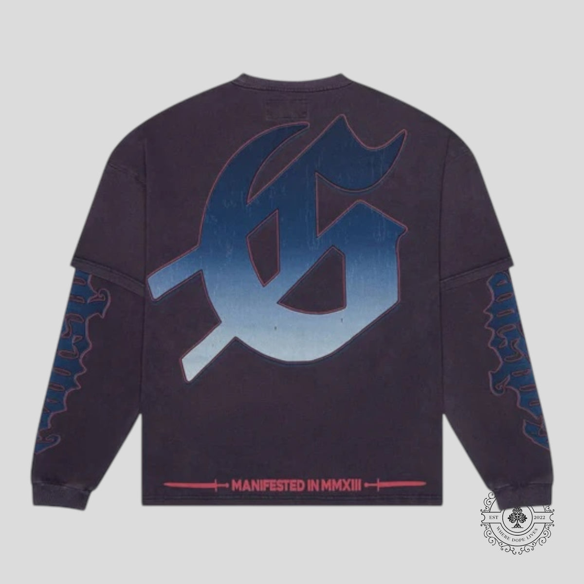 Godspeed Endzone Dual Layered T-Shirt in Navy Wash