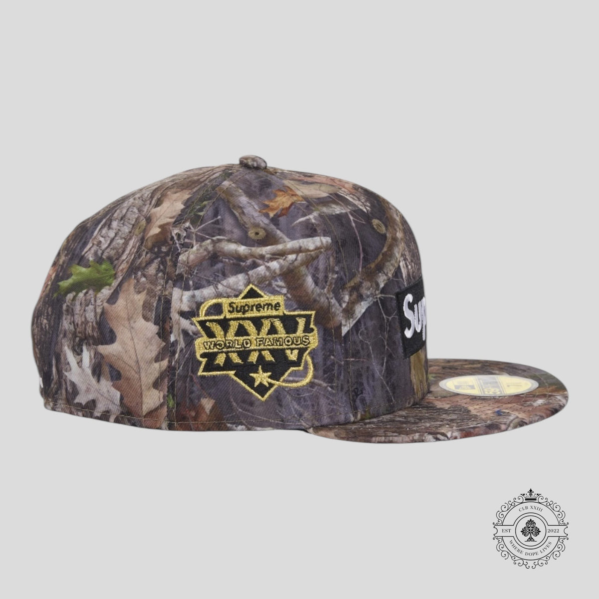 Supreme Championship Box Logo New Era Hat in Camo