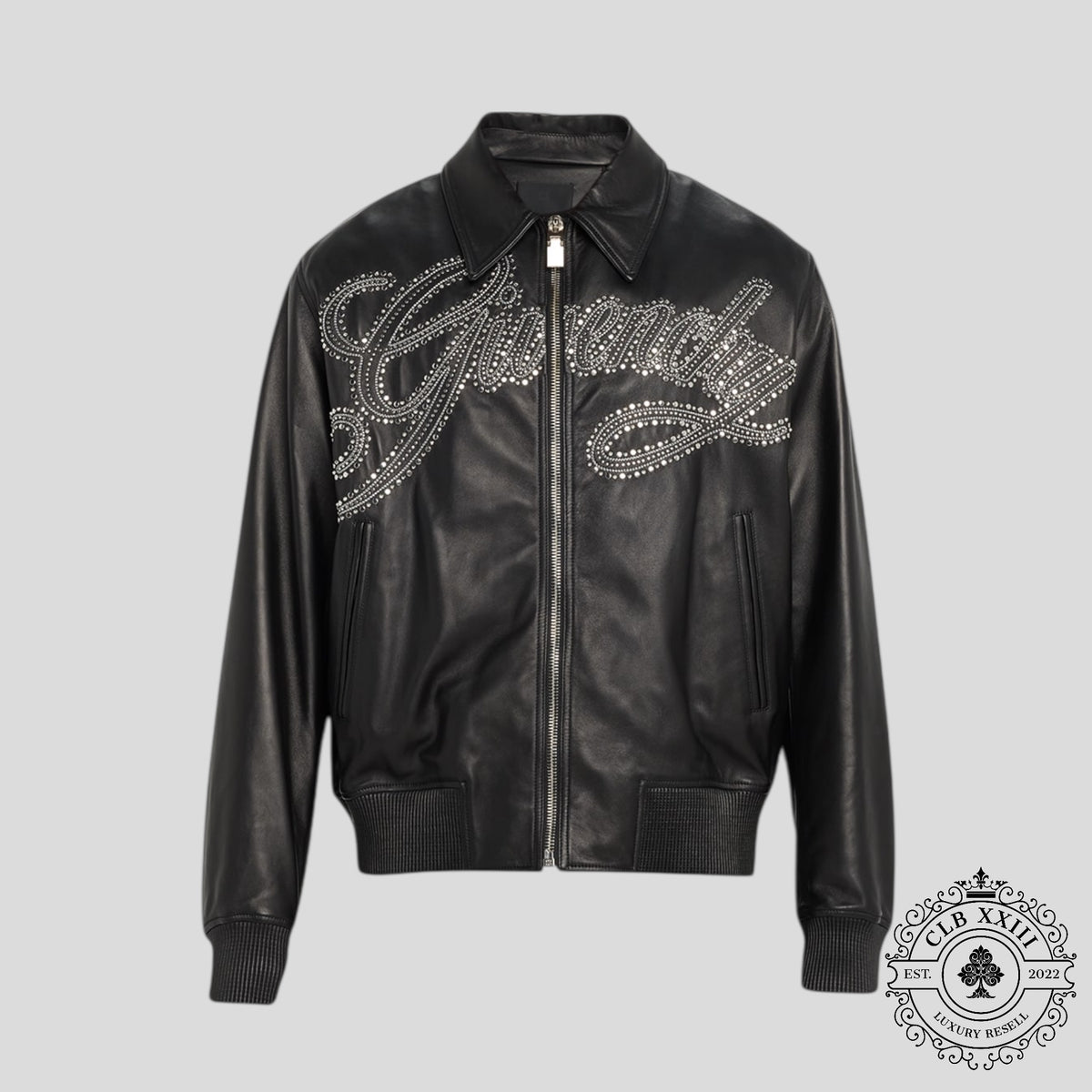 Givenchy Studded Leather Varsity Jacket