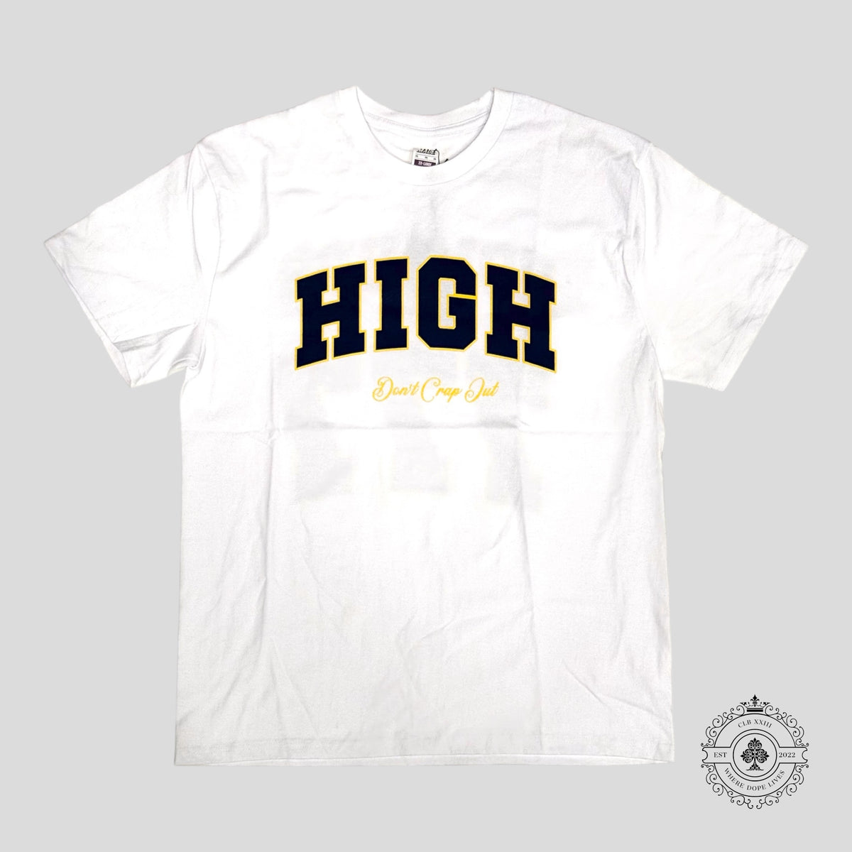 High Rollers Don't Crap Out Tee in White