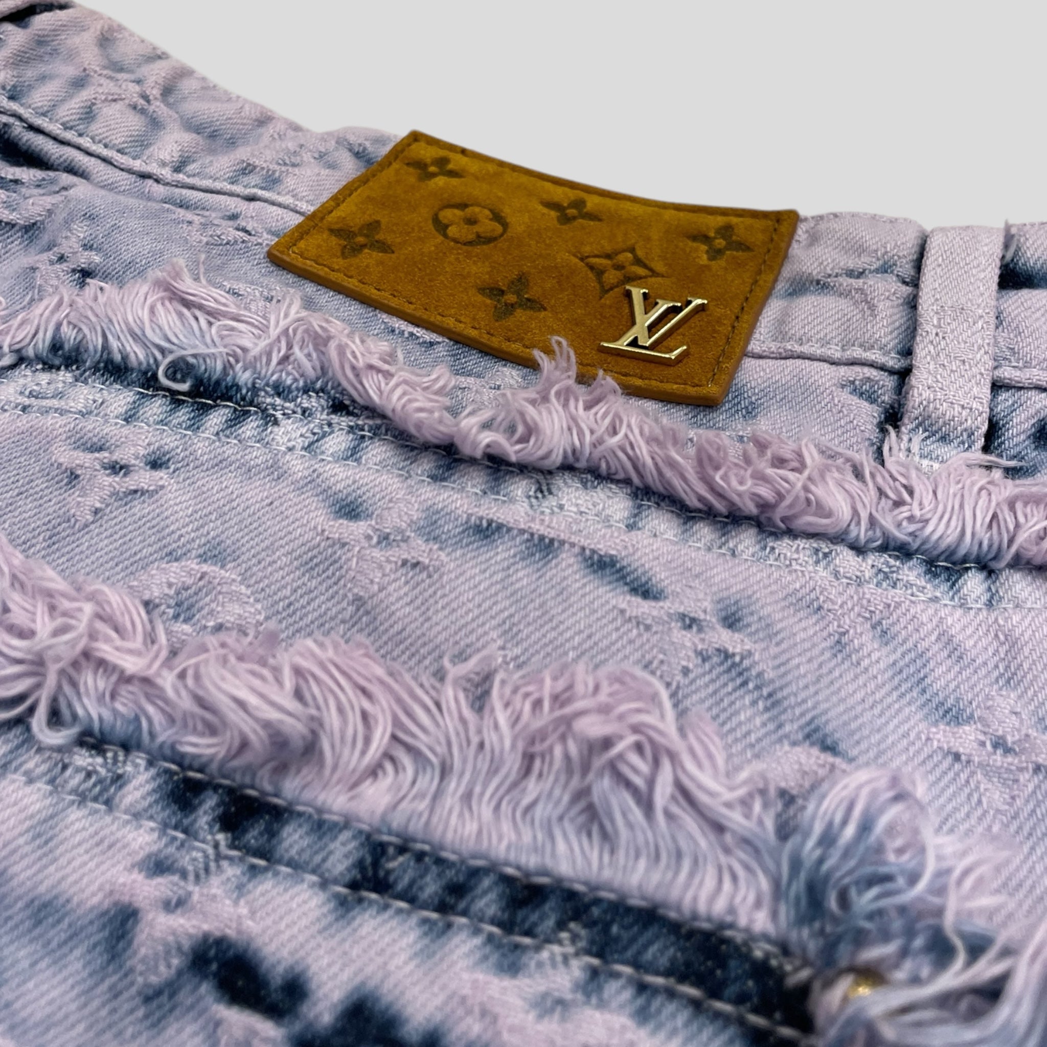 Louis Vuitton Frayed Monogram Double Knee Carpenter Pants