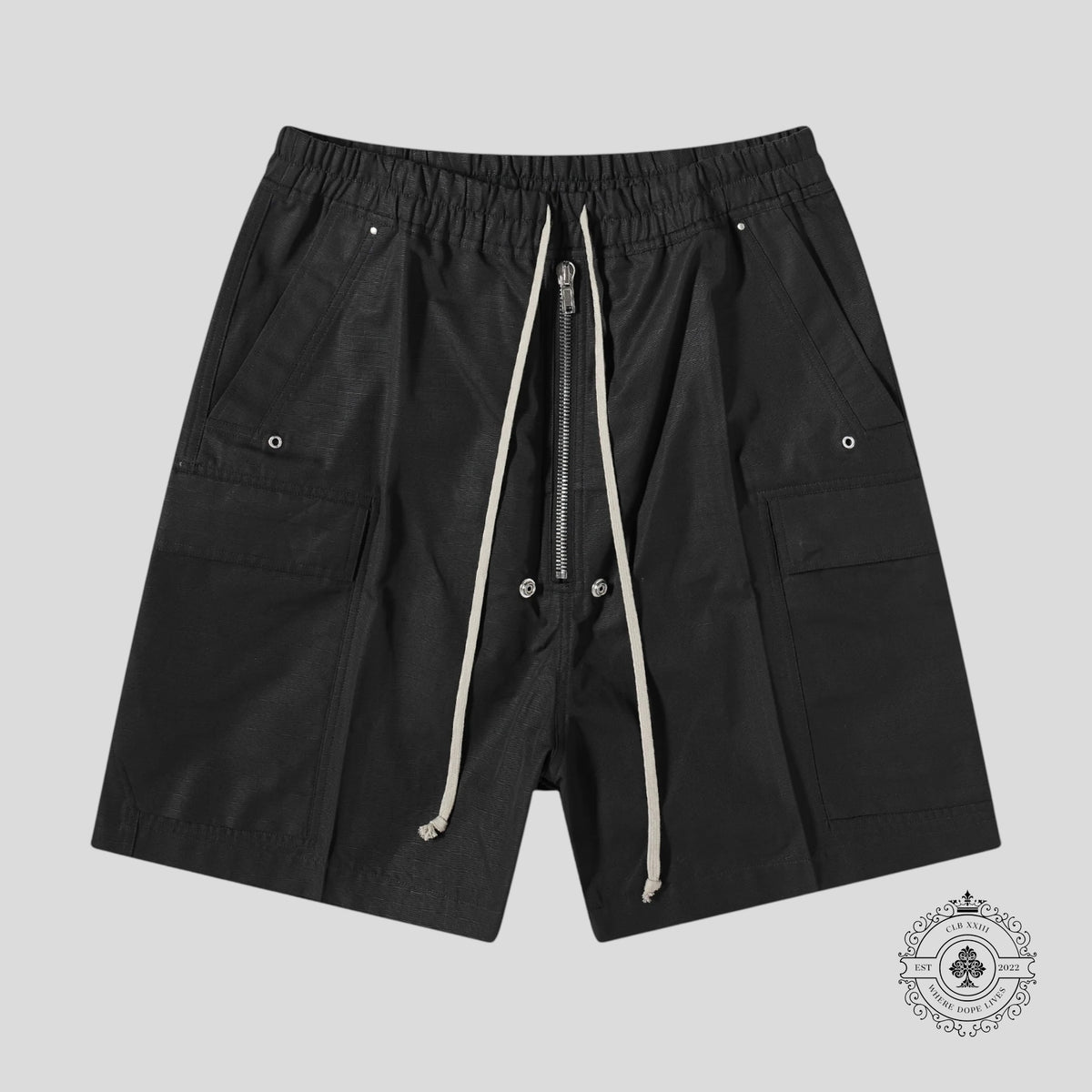 Rick Owens Cargo Bella Shorts in Black