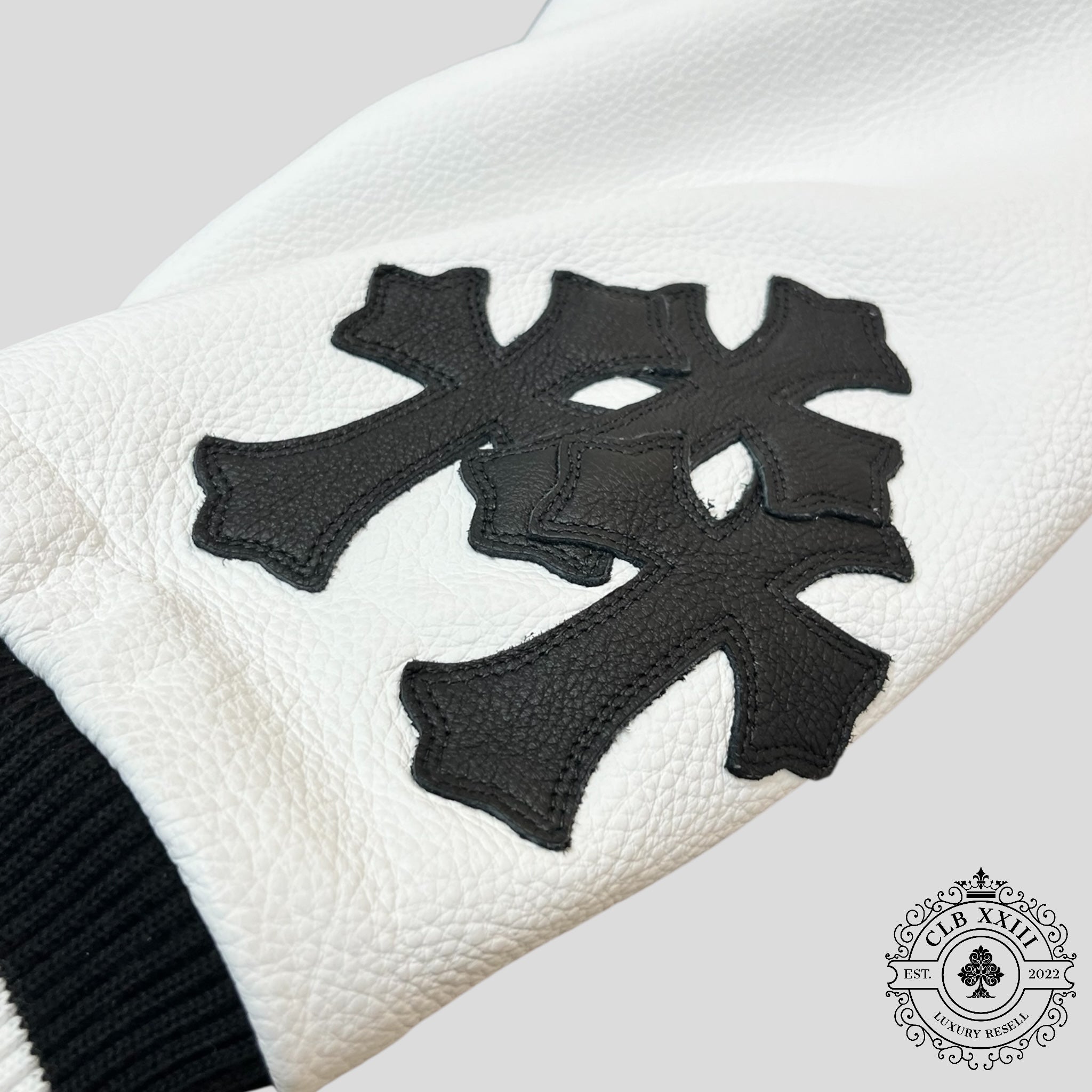 Chrome Hearts Eagle Patch Varsity Jacket in Black