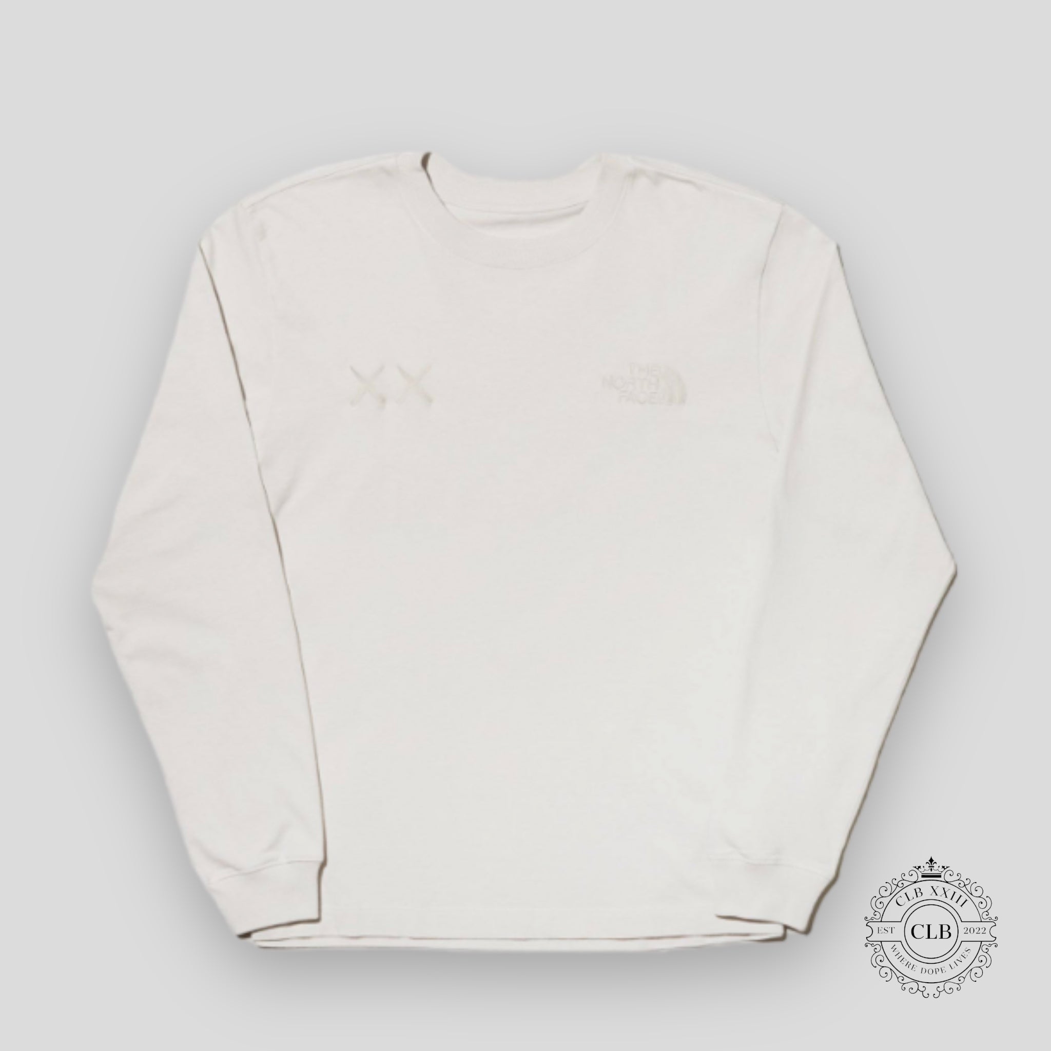 KAWS X THE NORTH FACE LONG SLEEVE T-SHIRT - MOONLIGHT IVORY