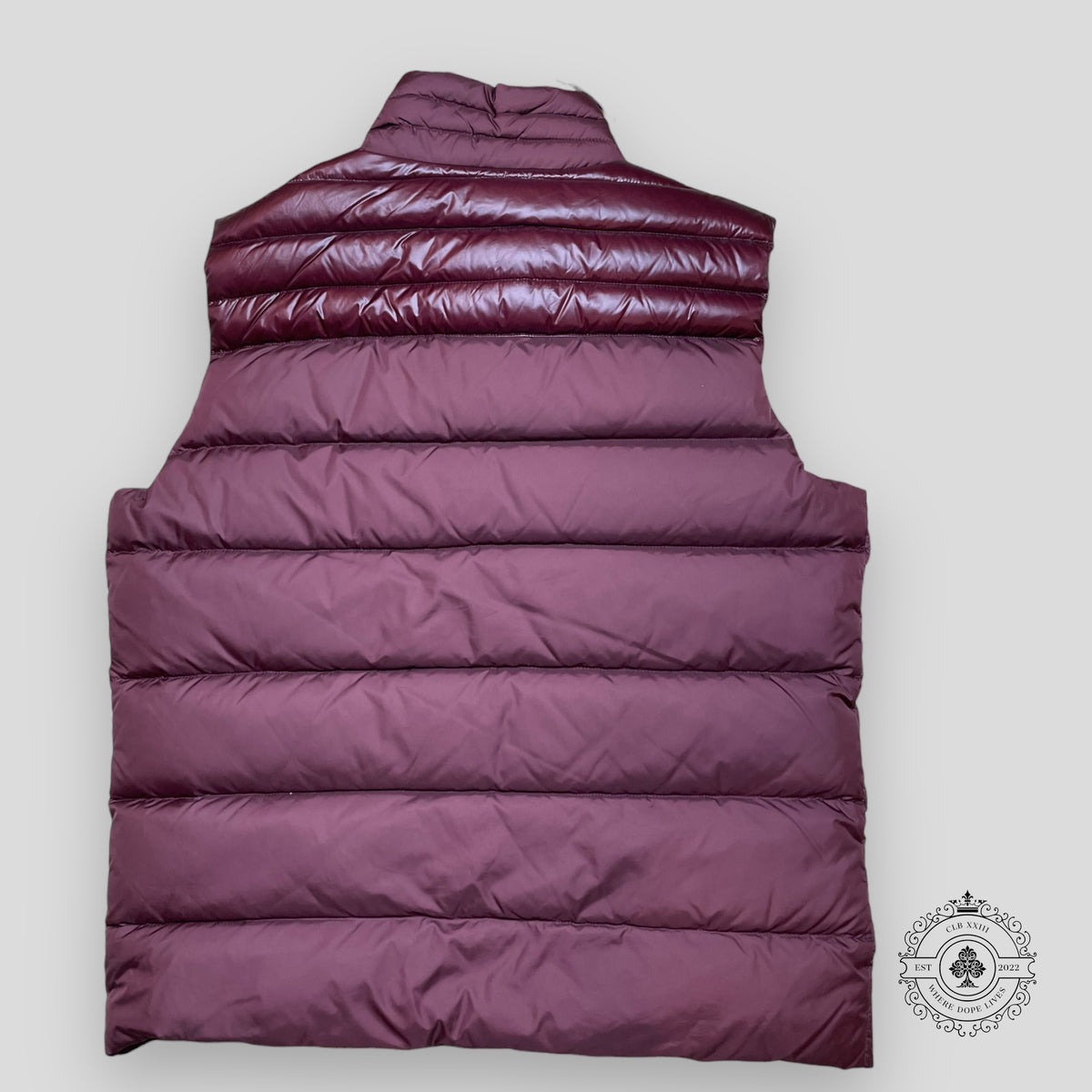Moncler Puffer Vest in Dark Maroon