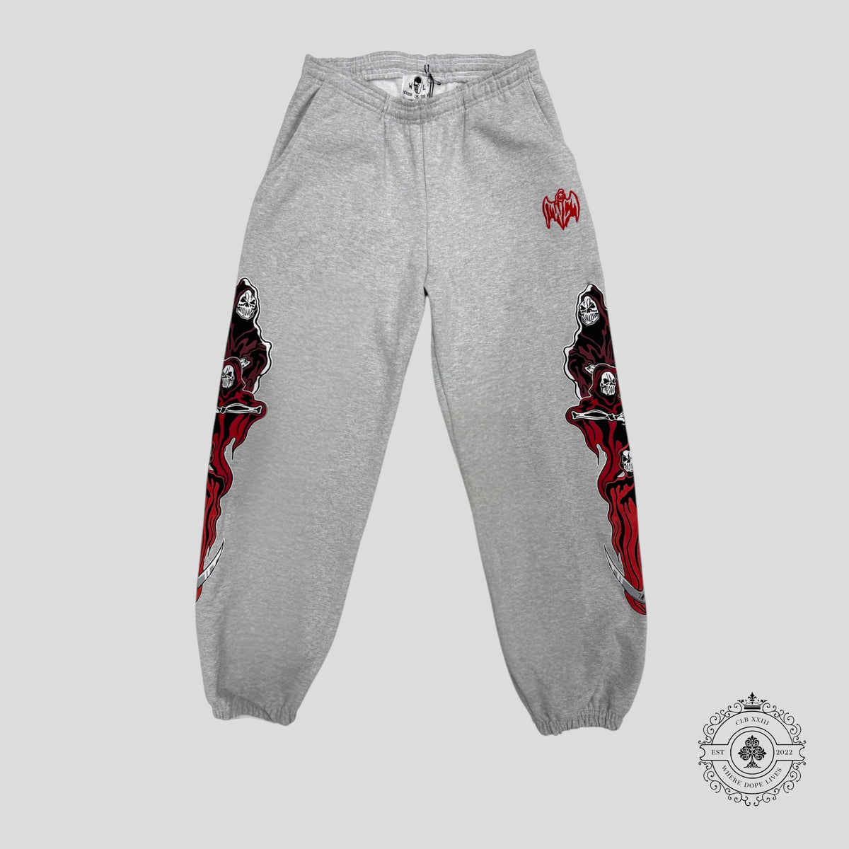 Warren Lotas Three Reapers Sweatpants in Heather Grey