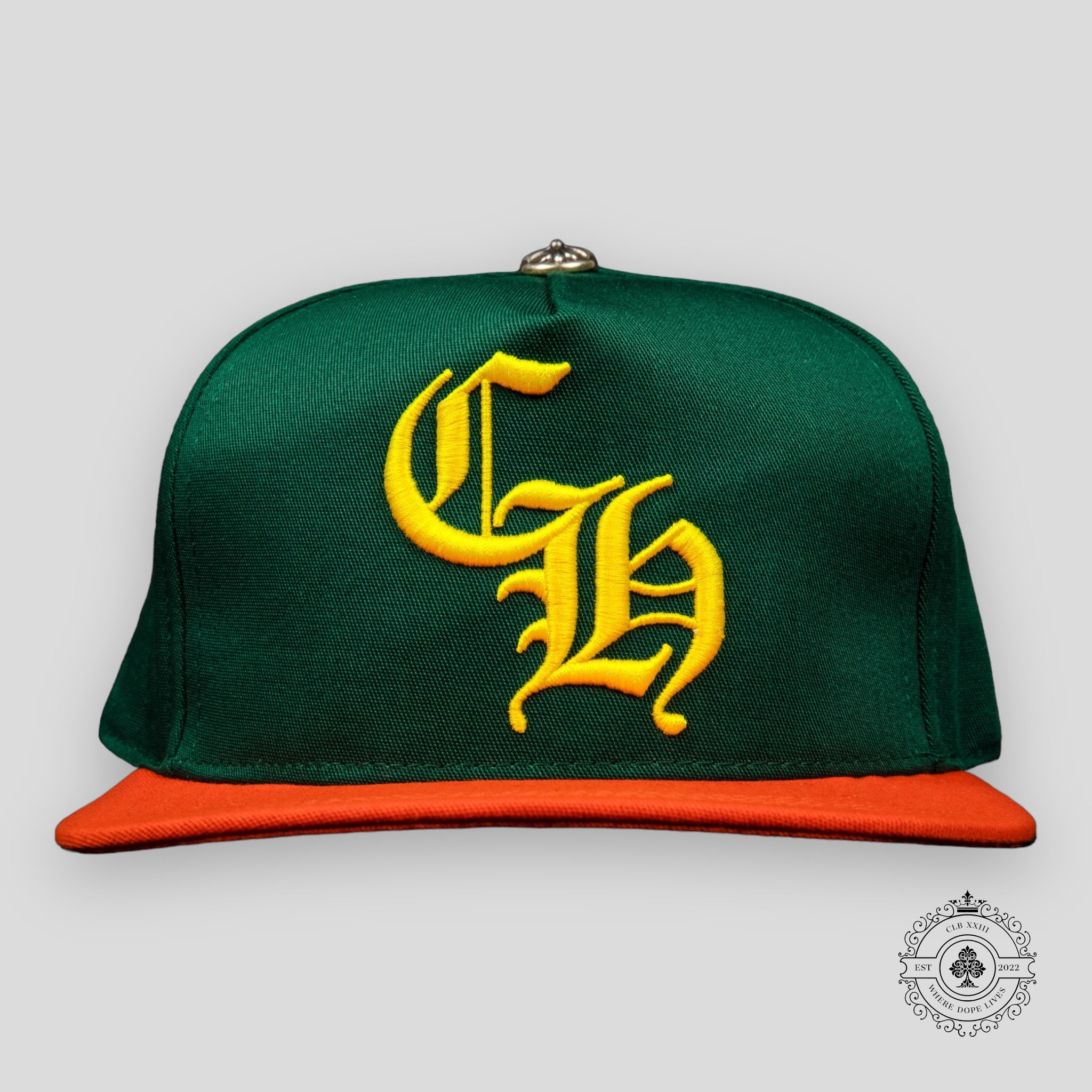 Chrome Hearts Miami Exclusive Cap in Green / Orange