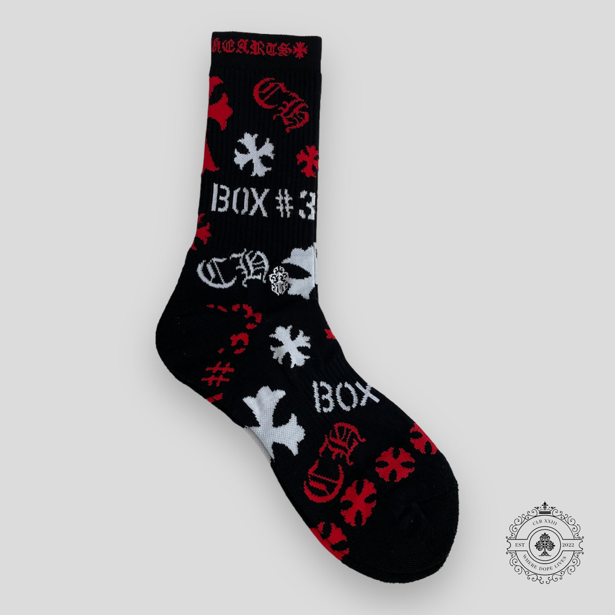 Chrome Hearts Stencil Socks in Black